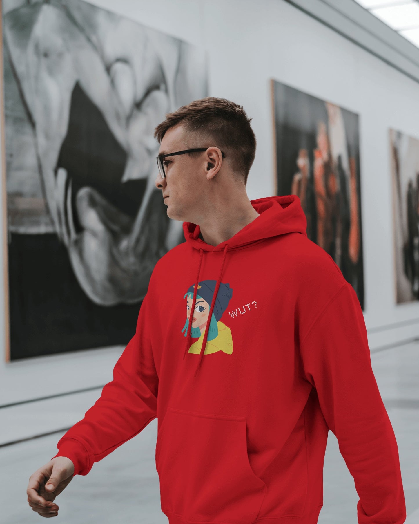 WUT? Graphic Men's Hoodie - Fun and Cozy Streetwear