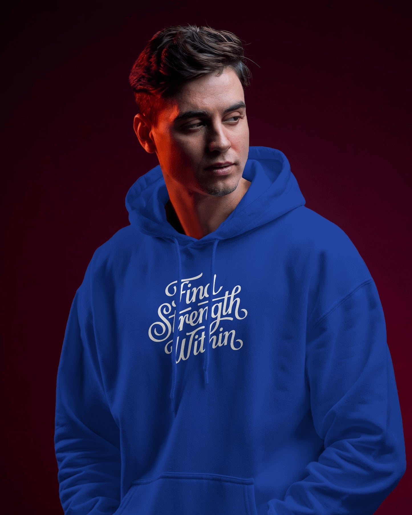 Find Strength Within Hoodie - Men's Heavy Blend™ for Comfort and Motivation