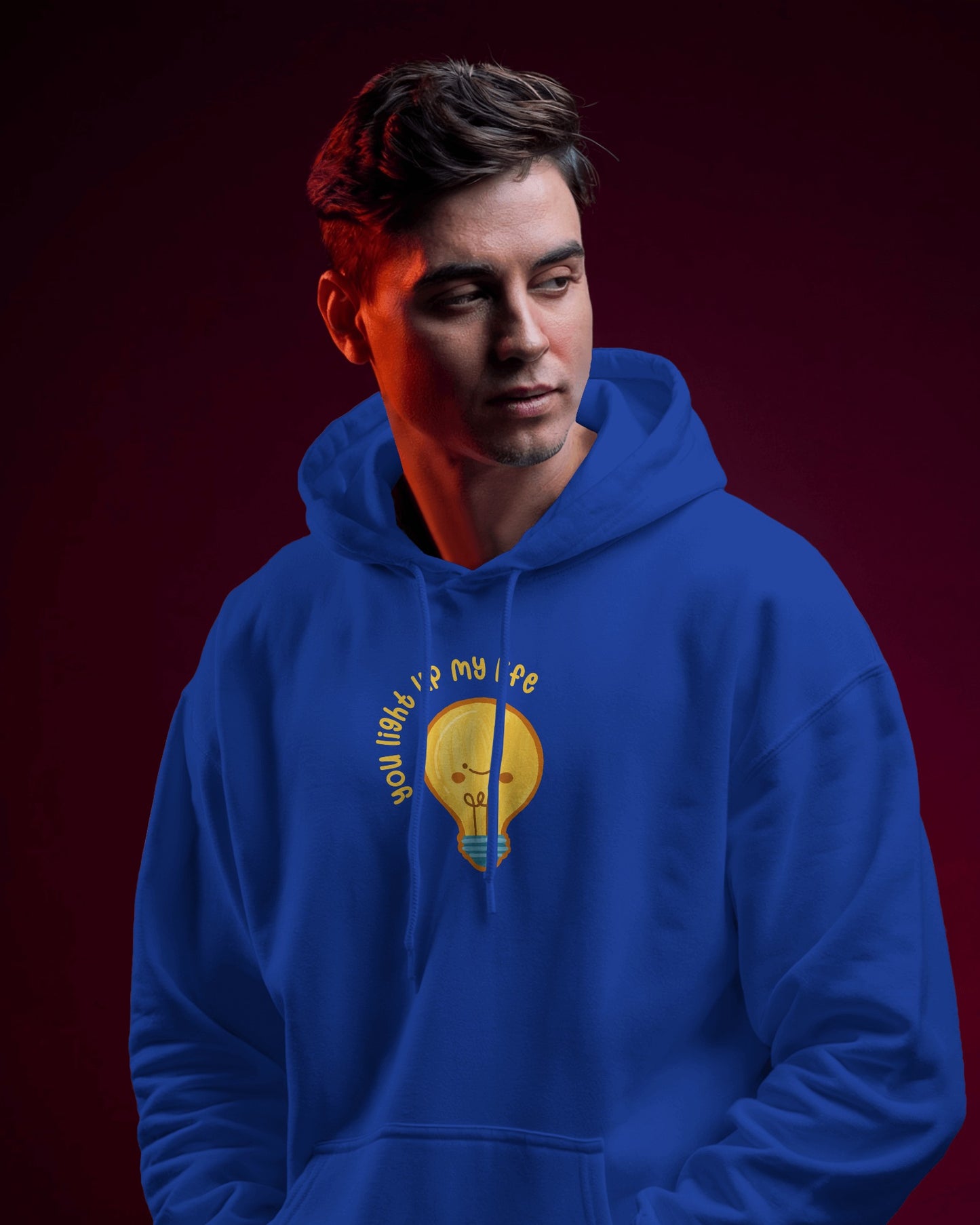 Lightbulb Inspiration Hoodie - 'You Light Up My Life' Men Hooded