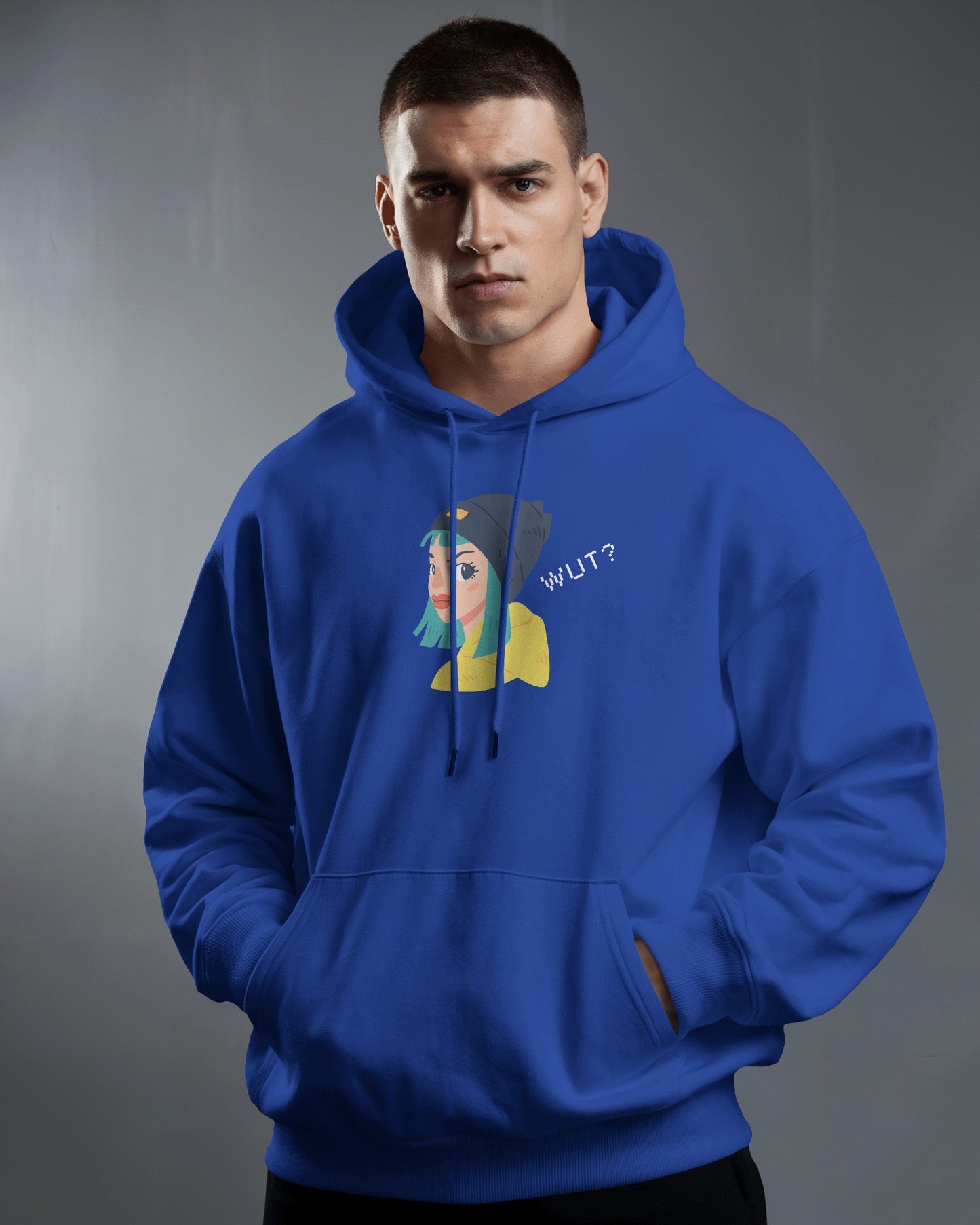 WUT? Graphic Men's Hoodie - Fun and Cozy Streetwear