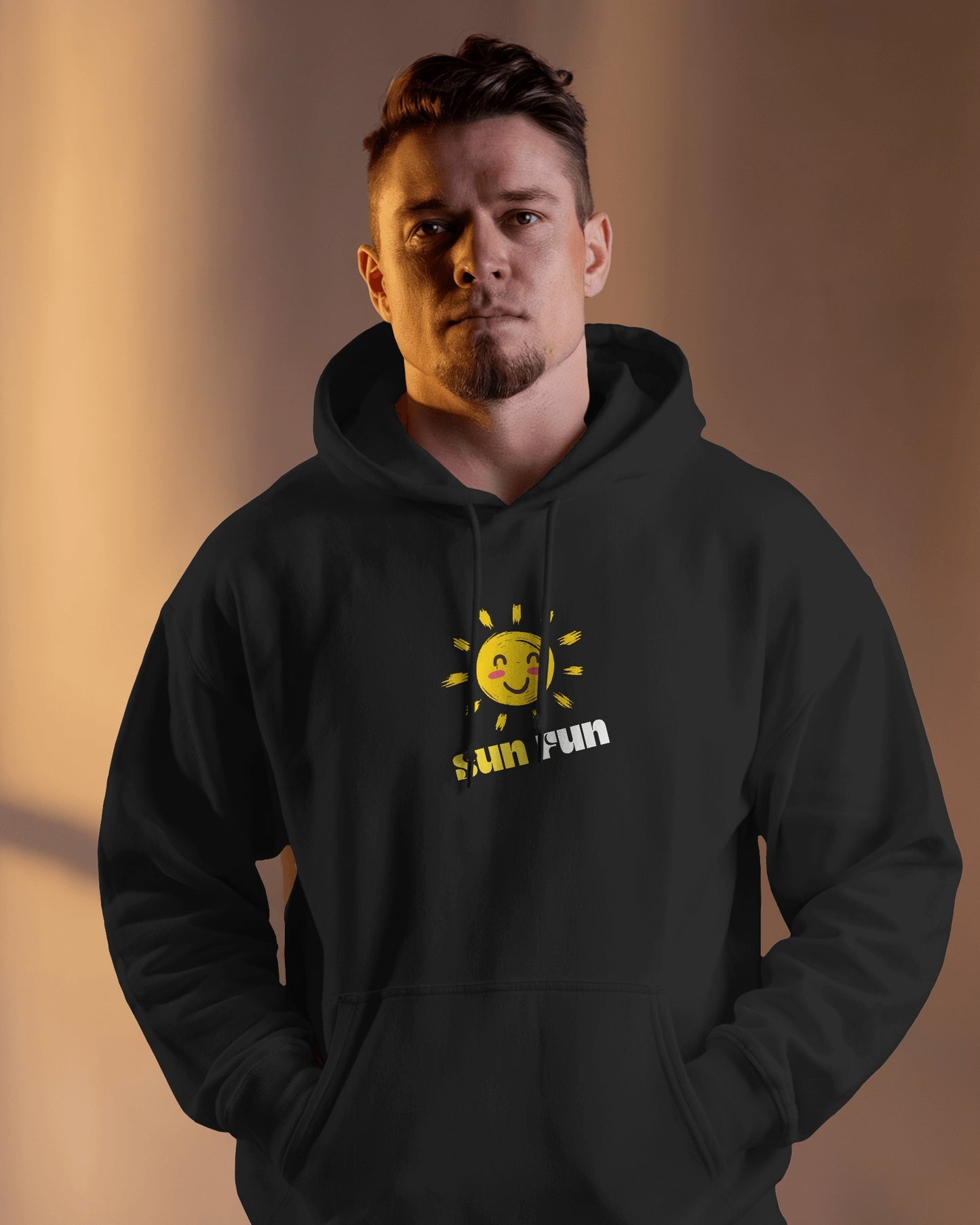 Sun Fun Men Heavy Blend Hoodie - Fun & Cheerful Hoodie for Active Lifestyle