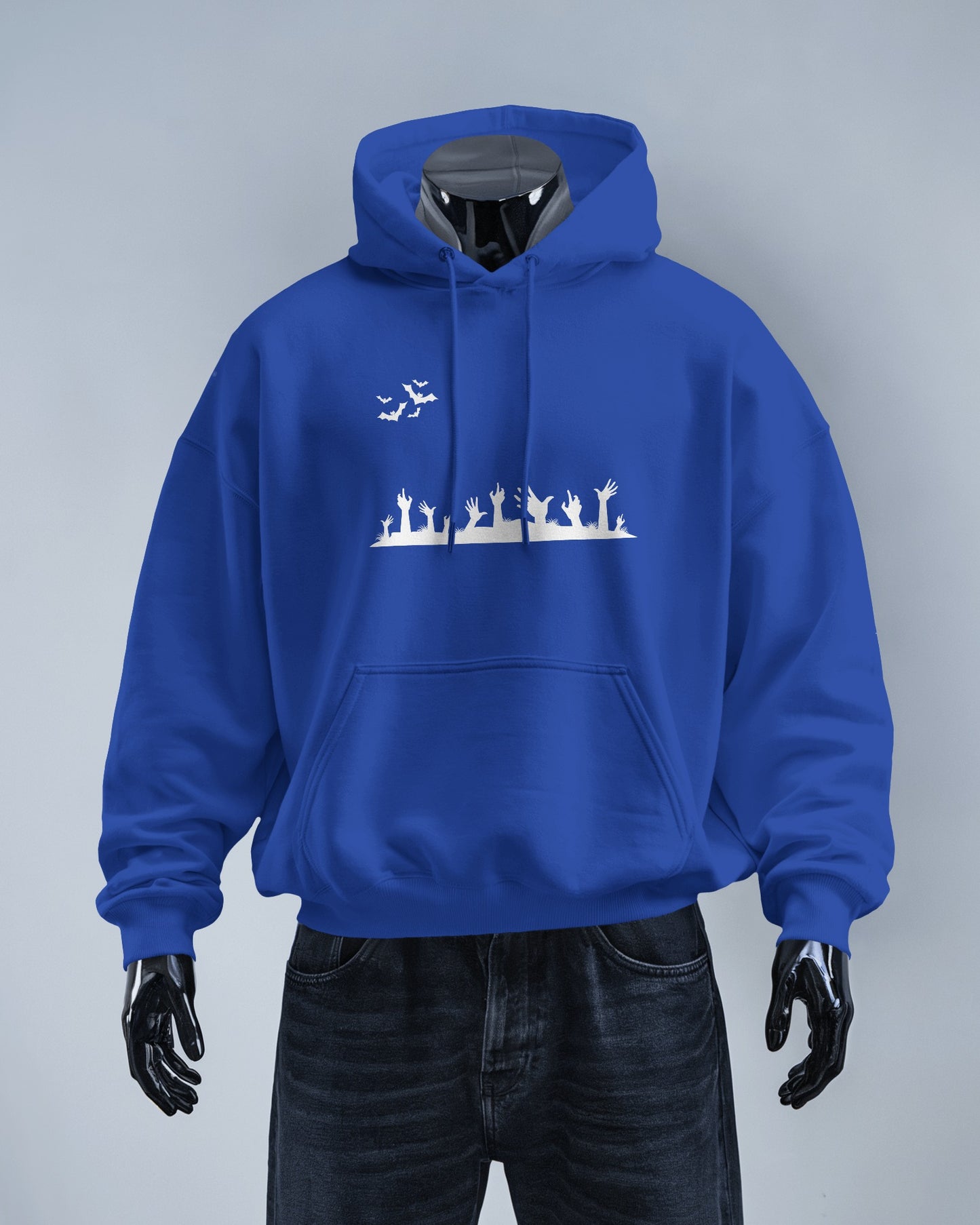Halloween Themed Men Heavy Blend Hoodie with Spooky Design