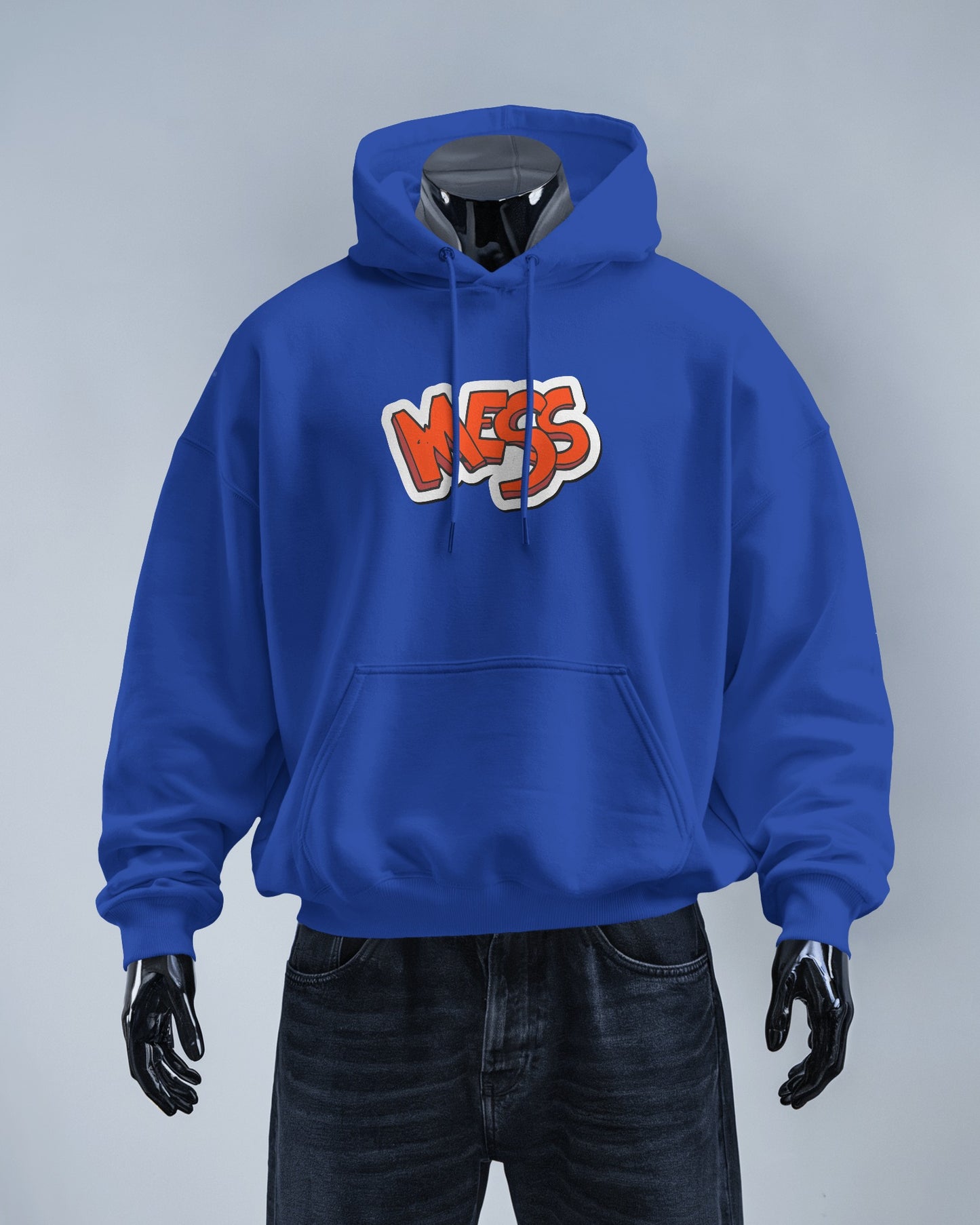 Mess Graphic Men's Hoodie for Fun Casual Wear- Heavy Blend