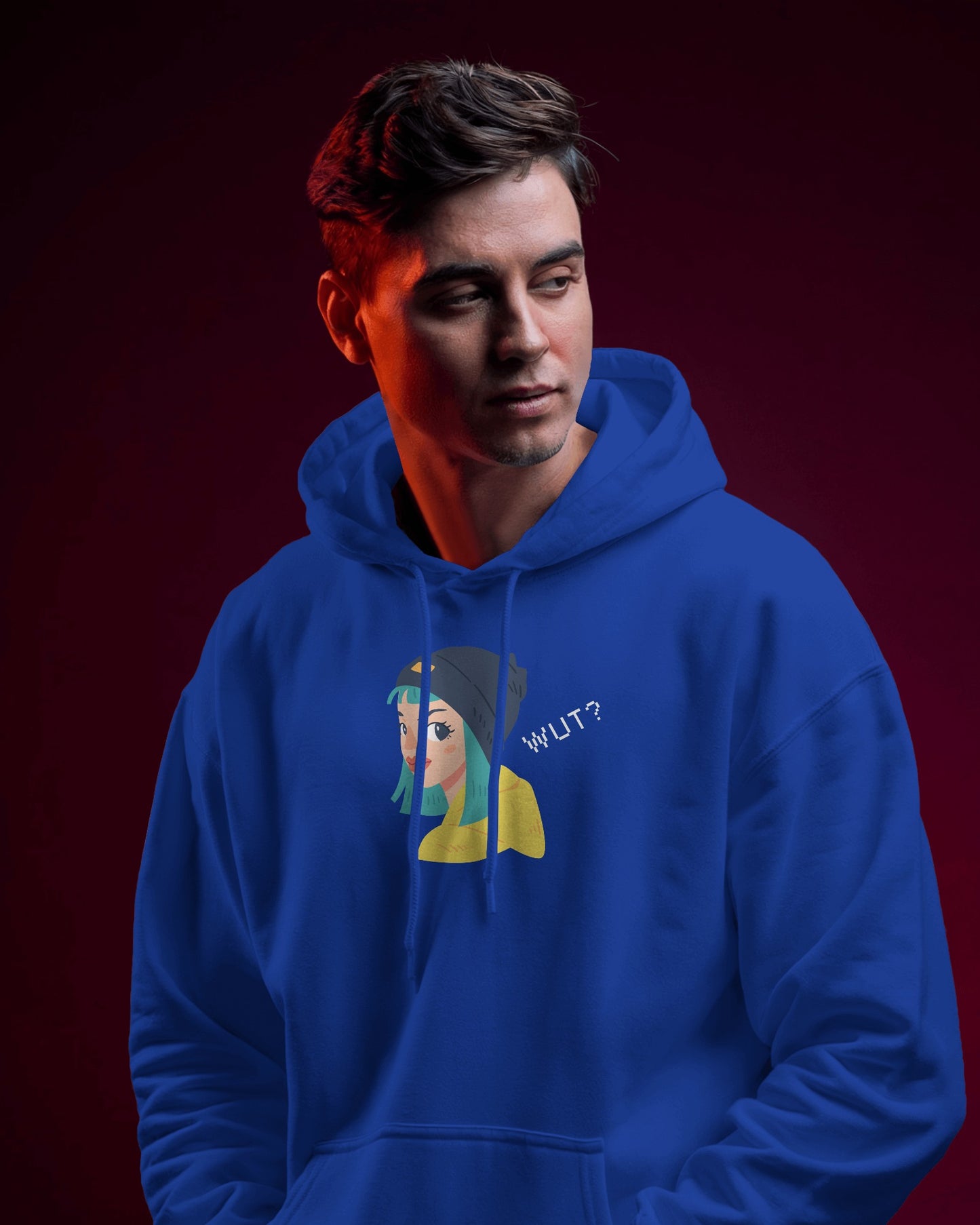 WUT? Graphic Men's Hoodie - Fun and Cozy Streetwear
