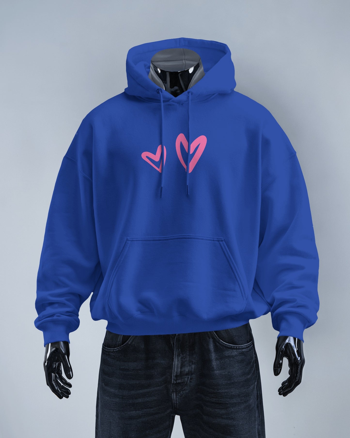 Cute Heart Graphic Men Hoodie - Perfect for Everyday Comfort
