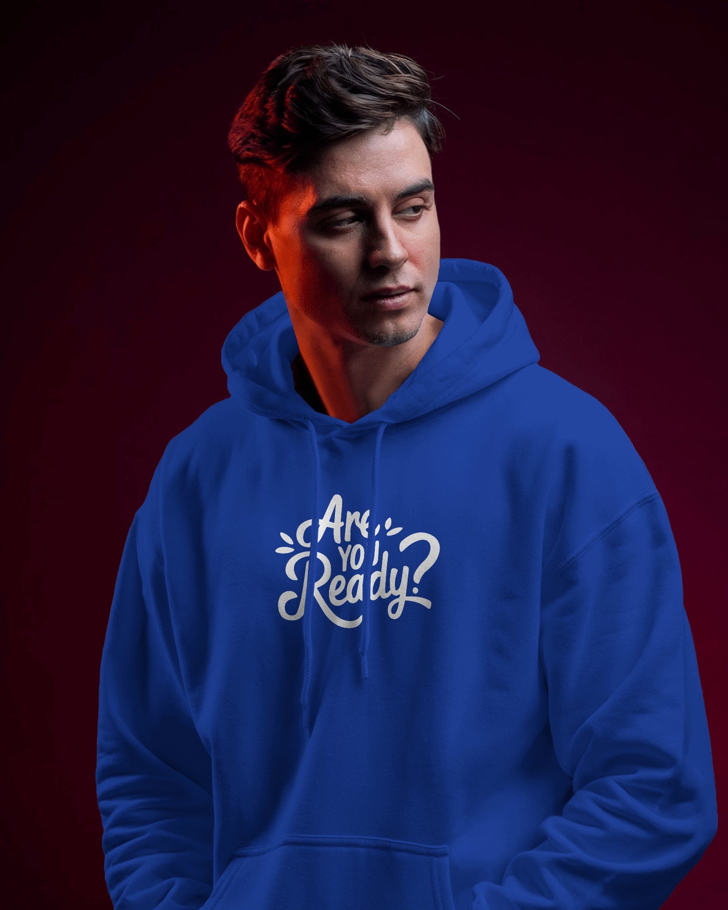 Men Heavy Hoodie - "Are You Ready?" Motivational Wear