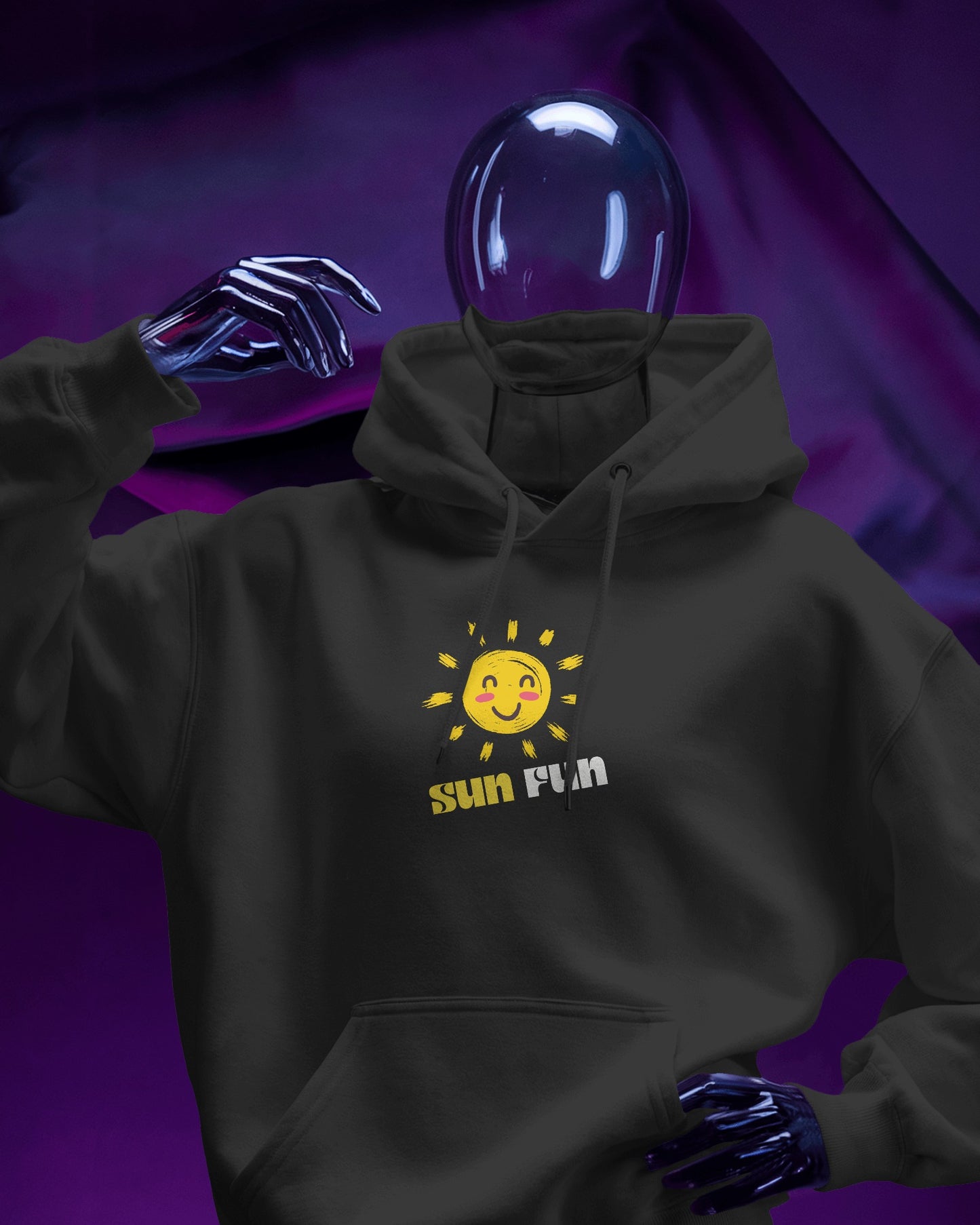 Sun Fun Men Heavy Blend Hoodie - Fun & Cheerful Hoodie for Active Lifestyle