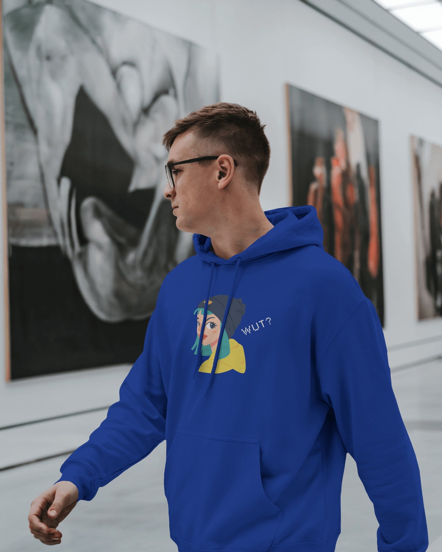 WUT? Graphic Men's Hoodie - Fun and Cozy Streetwear