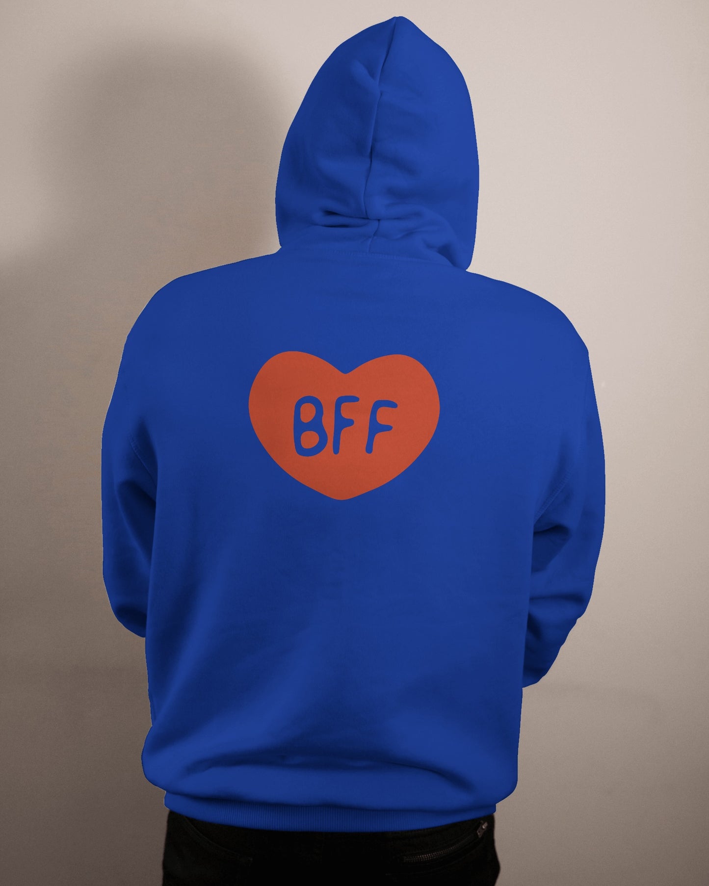 BFF Heart Hoodie - Men's Heavy Blend for Friendship Celebrations