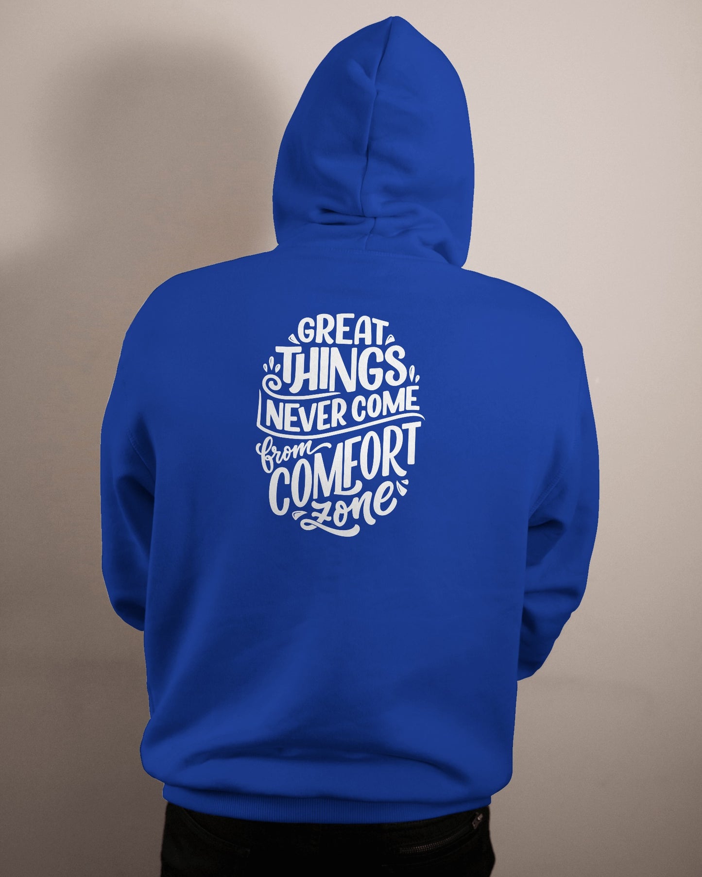 Inspirational Quote Hoodie For Men Back Design