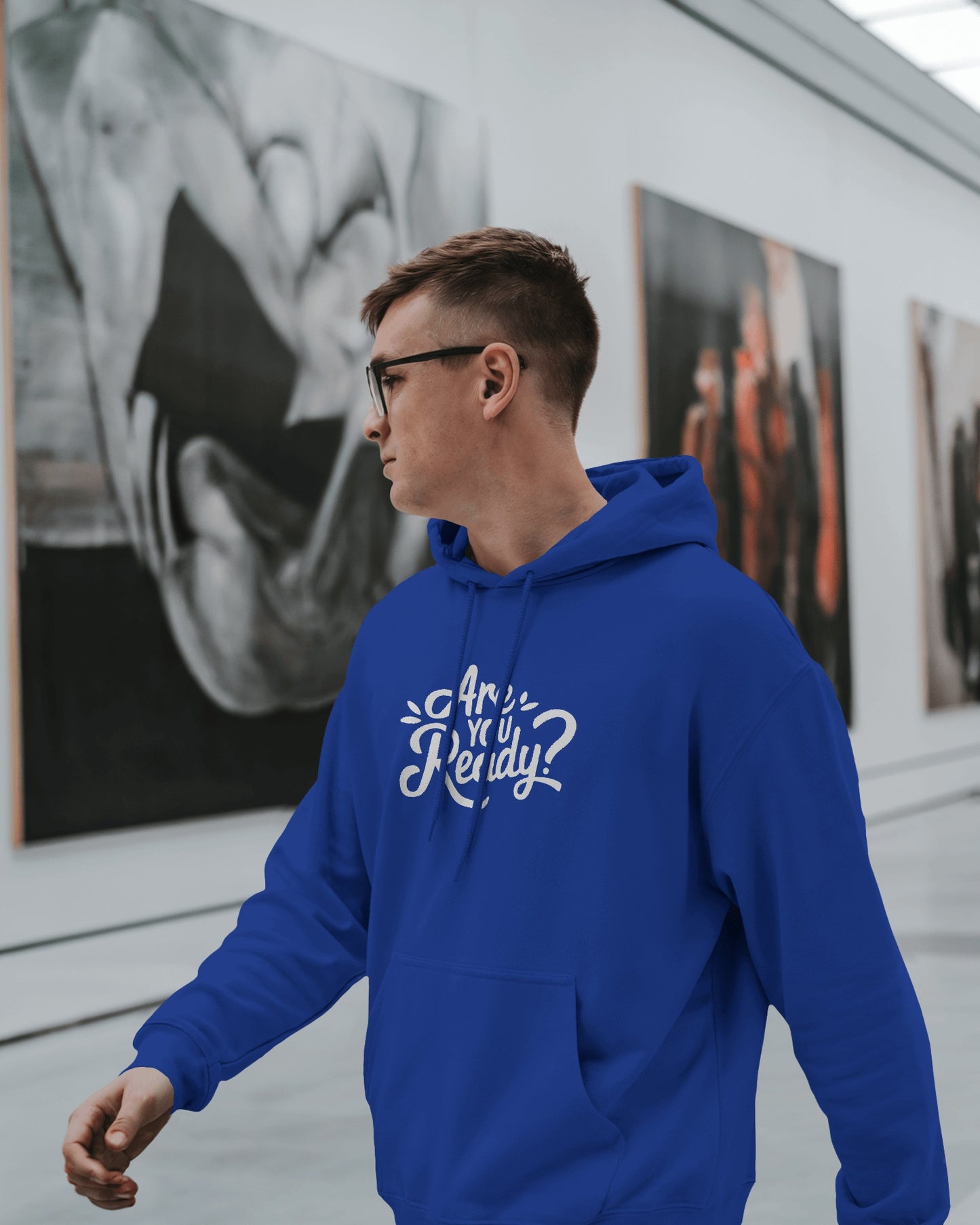 Men Heavy Hoodie - "Are You Ready?" Motivational Wear