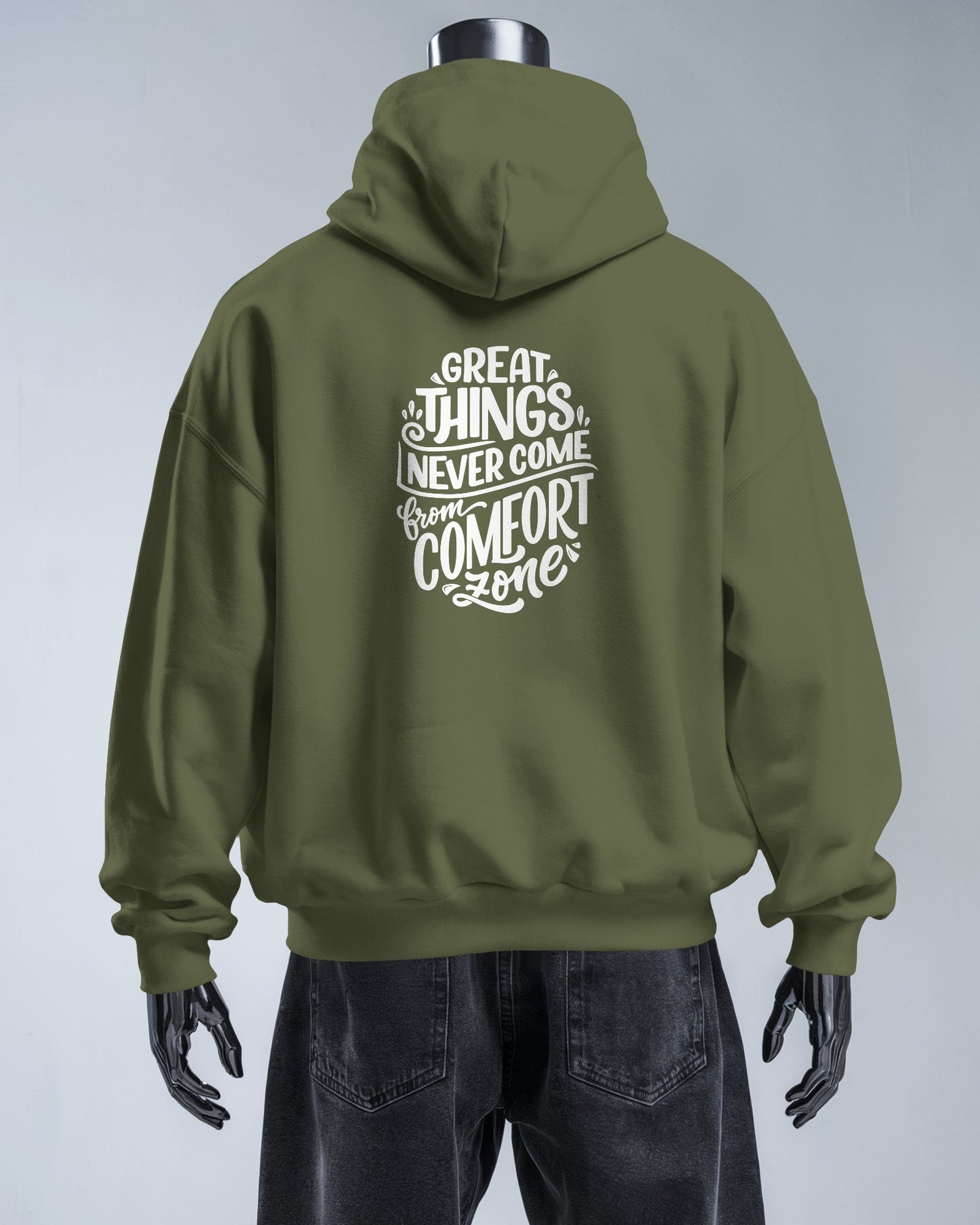Inspirational Quote Hoodie For Men Back Design