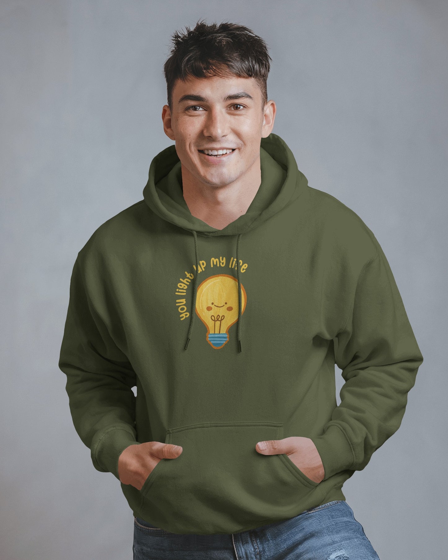 Lightbulb Inspiration Hoodie - 'You Light Up My Life' Men Hooded