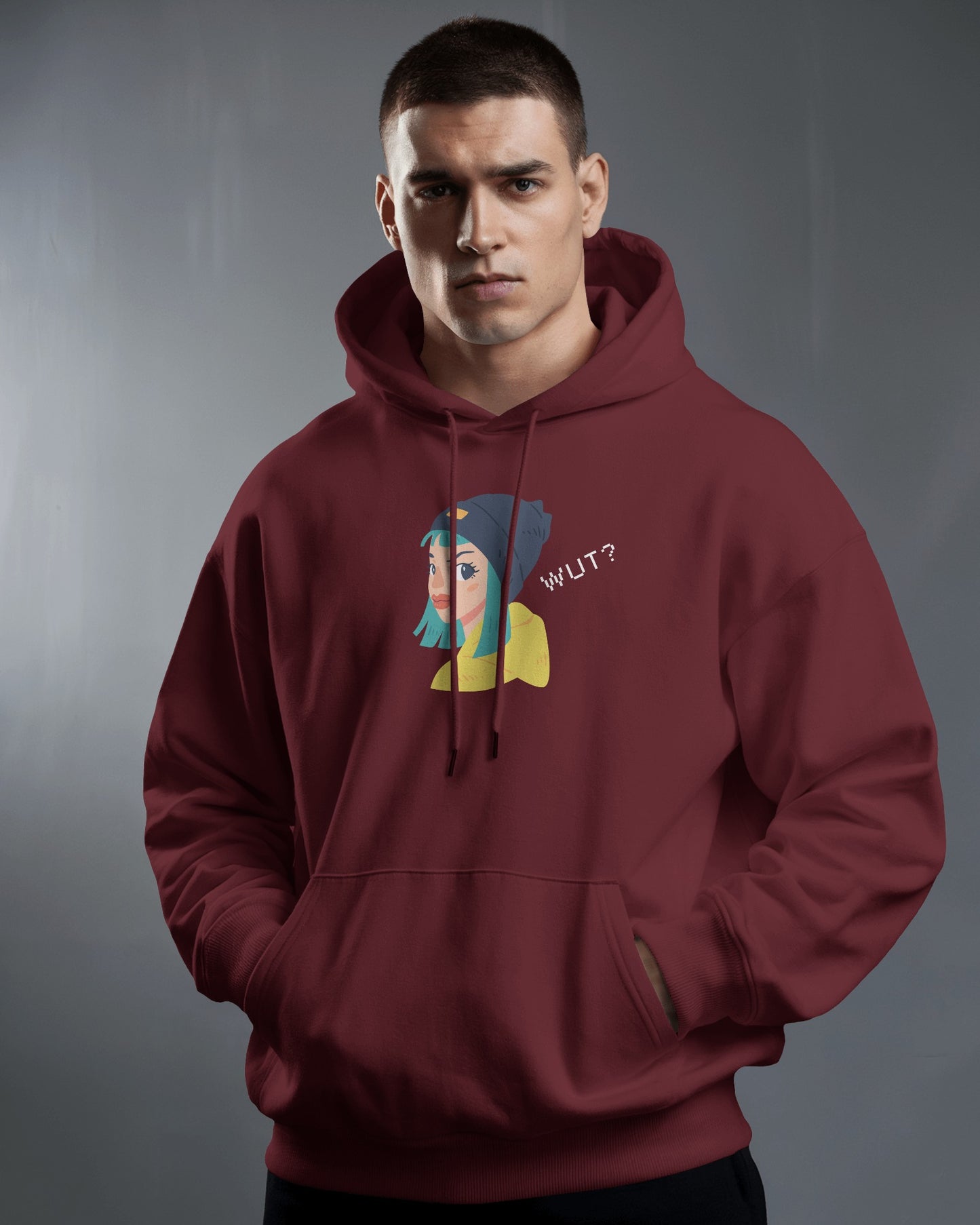 WUT? Graphic Men's Hoodie - Fun and Cozy Streetwear