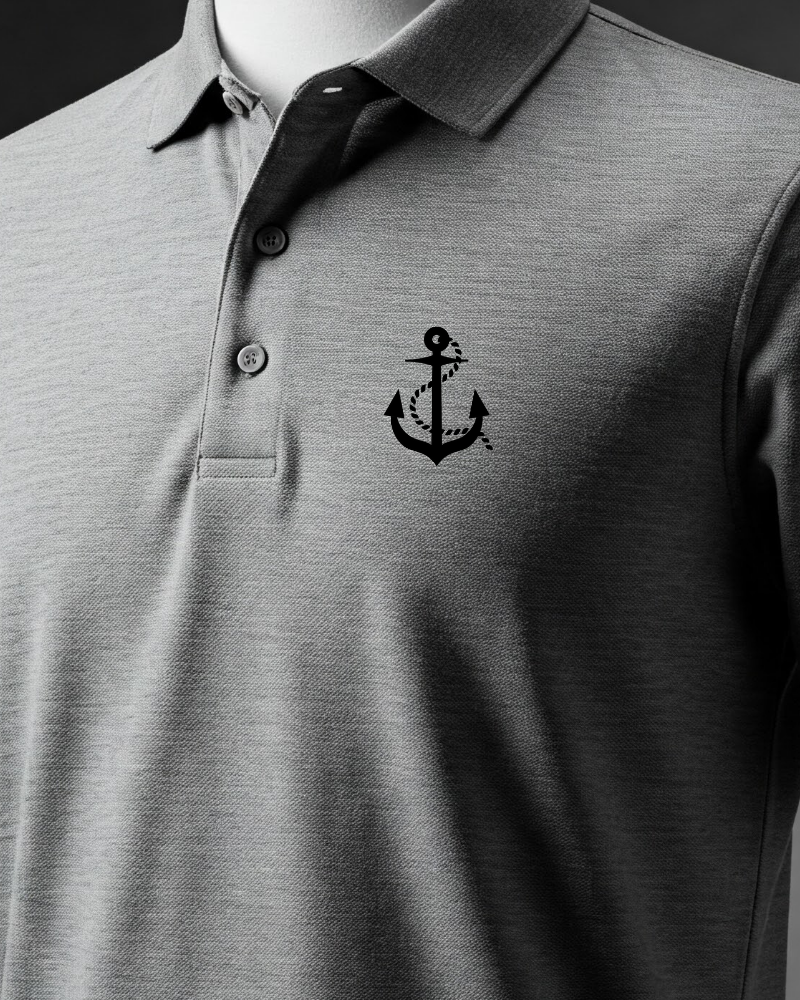 RaymaxUS Anchor Men's Piqué Polo - Casual Comfort