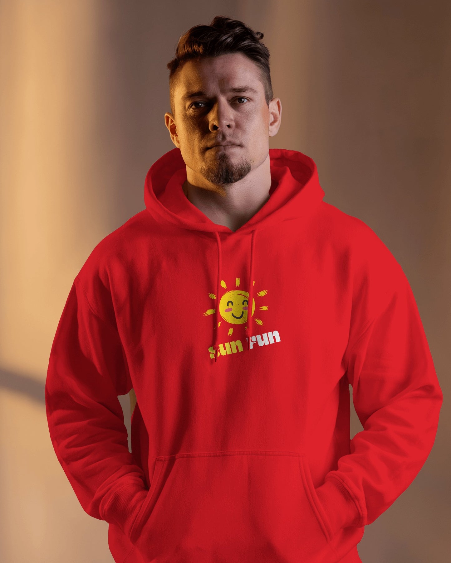 Sun Fun Men Heavy Blend Hoodie - Fun & Cheerful Hoodie for Active Lifestyle