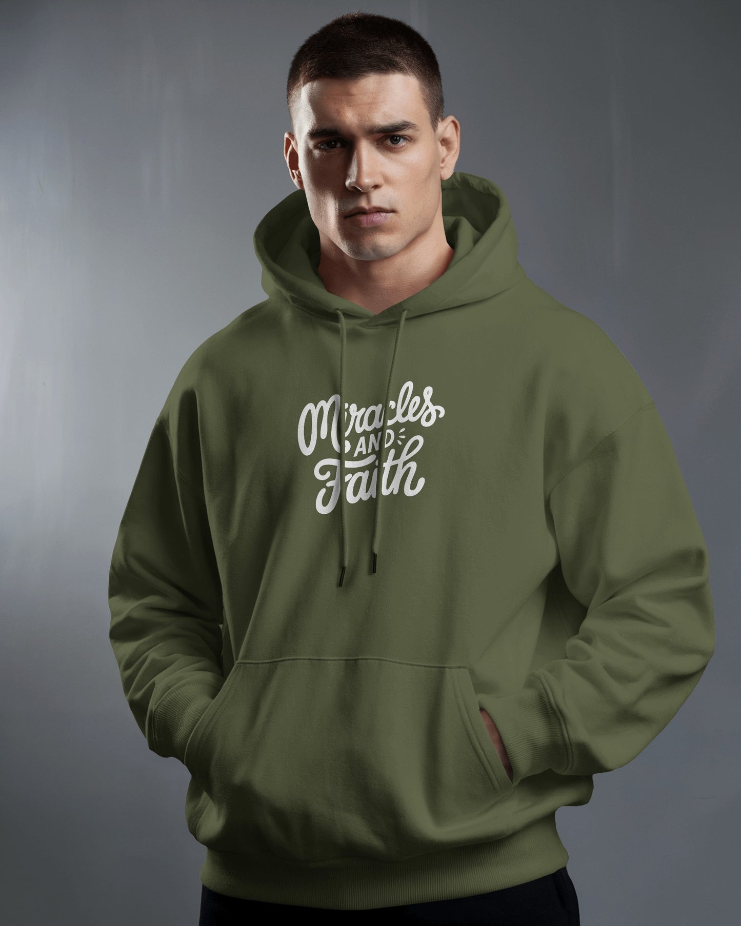 Inspirational Miracles and Faith Hoodie - Men's Heavy Blend
