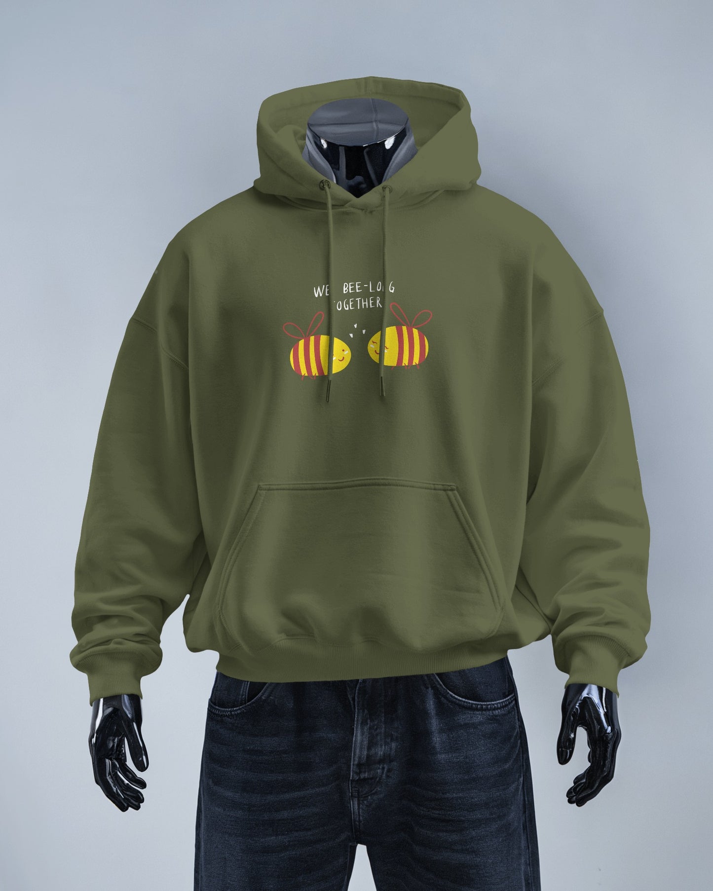 Cute Bee Men's Hoodie – We Bee Long Together