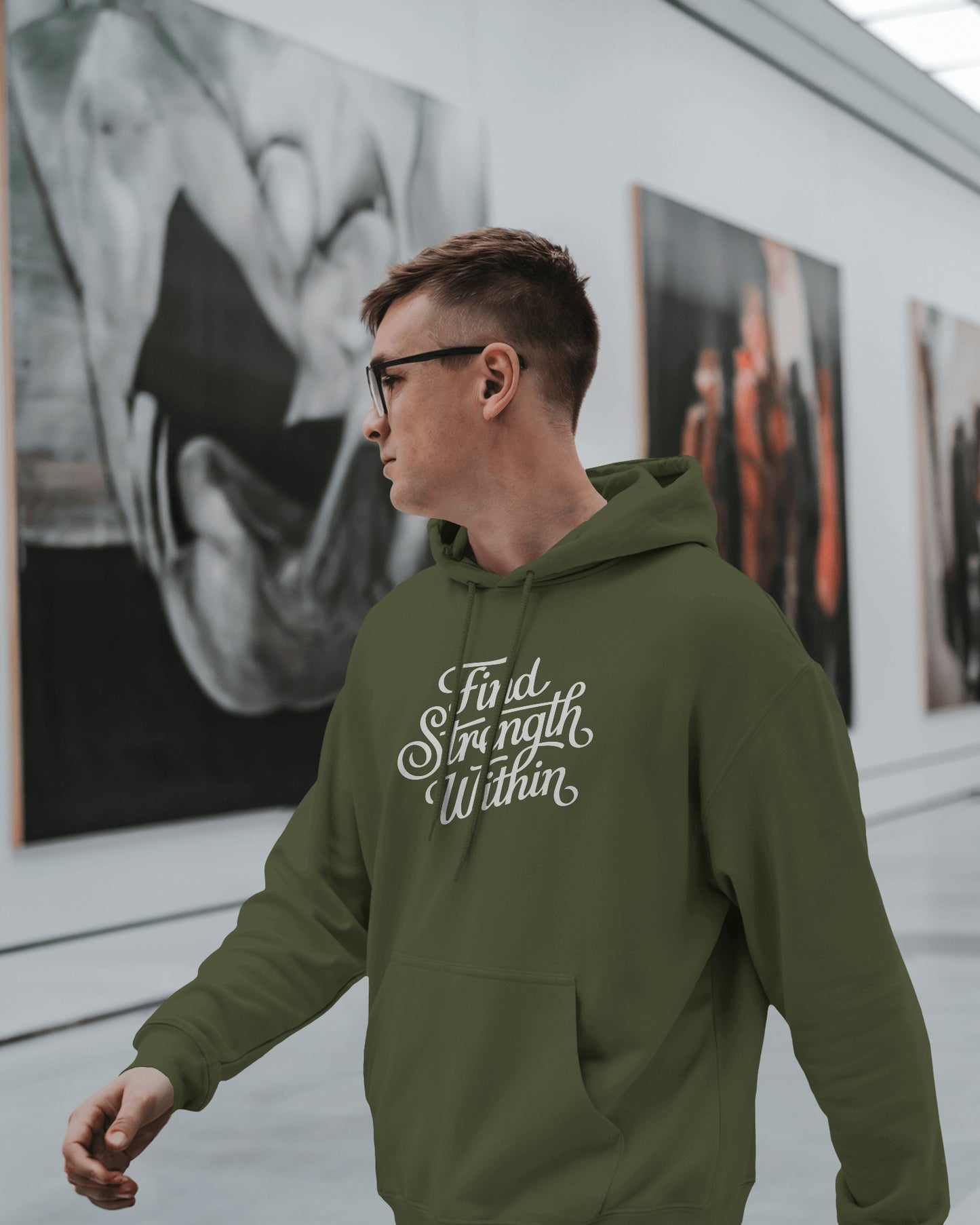 Find Strength Within Hoodie - Men's Heavy Blend™ for Comfort and Motivation