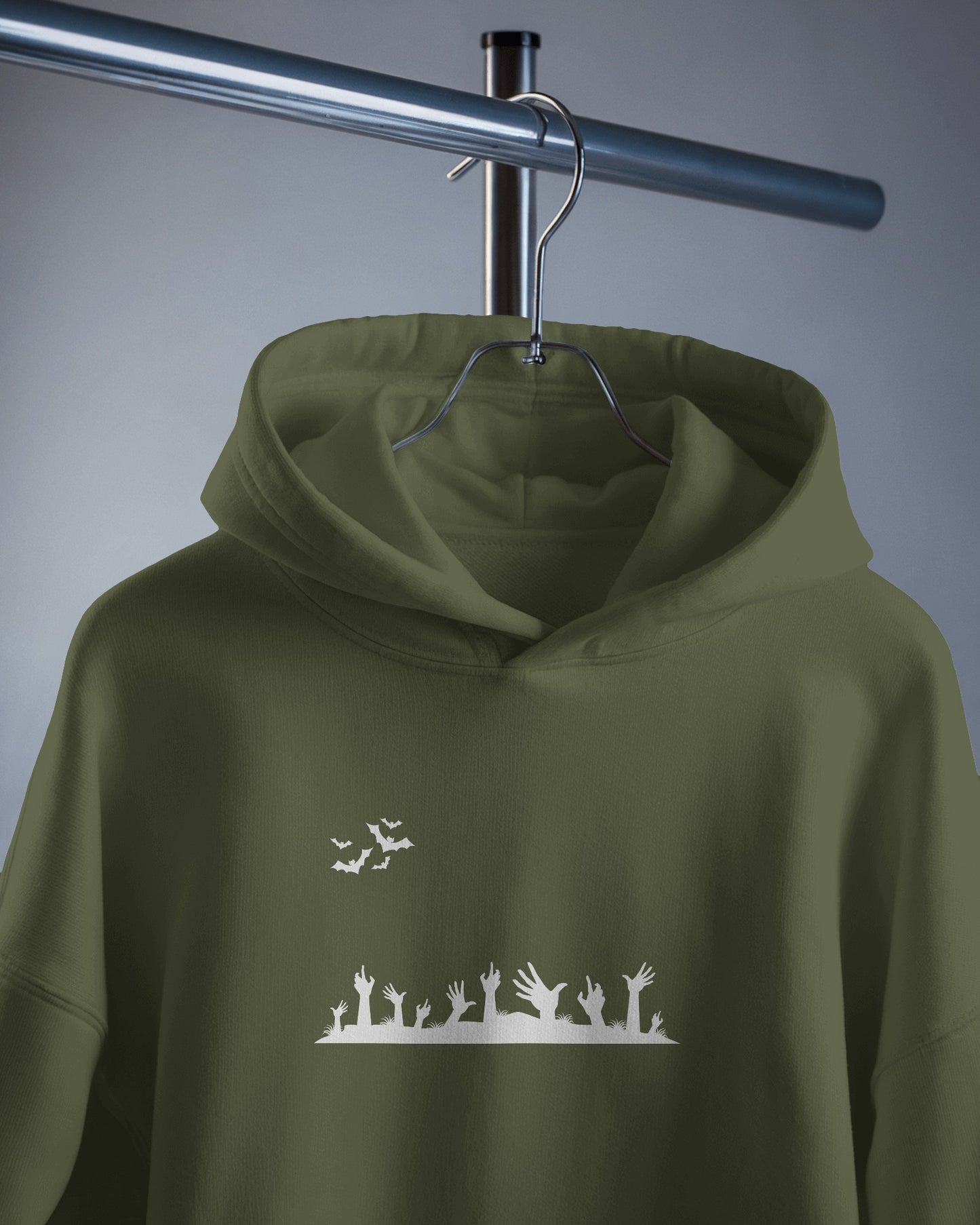 Halloween Themed Men Heavy Blend Hoodie with Spooky Design