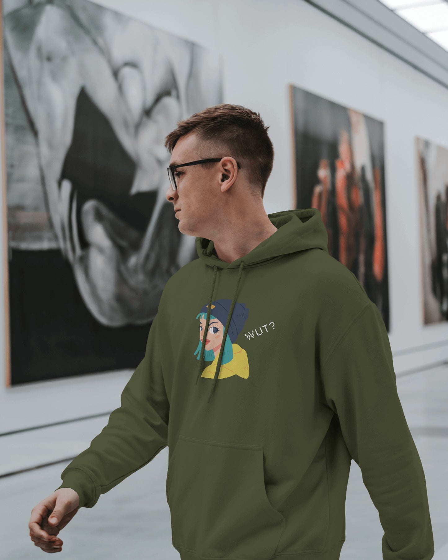 WUT? Graphic Men's Hoodie - Fun and Cozy Streetwear