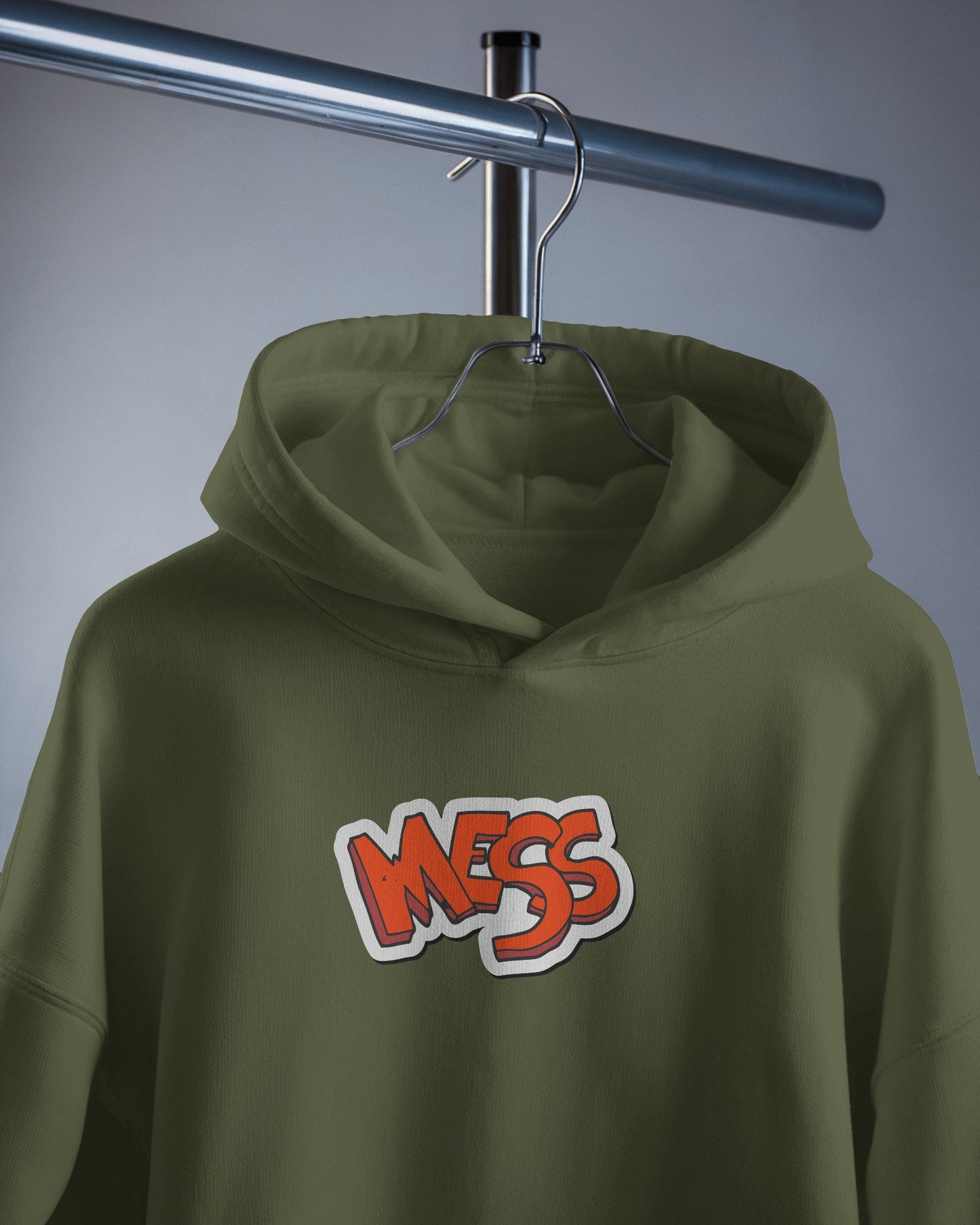 Mess Graphic Men's Hoodie for Fun Casual Wear- Heavy Blend