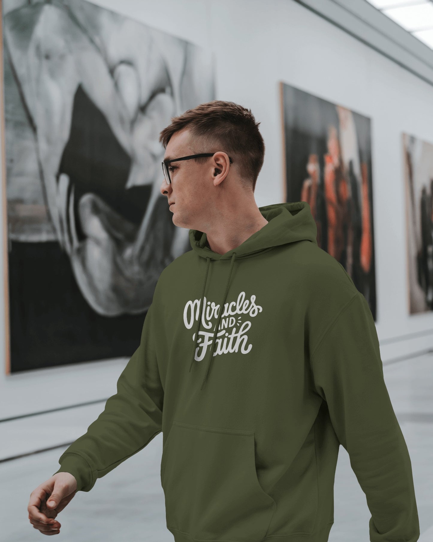 Inspirational Miracles and Faith Hoodie - Men's Heavy Blend