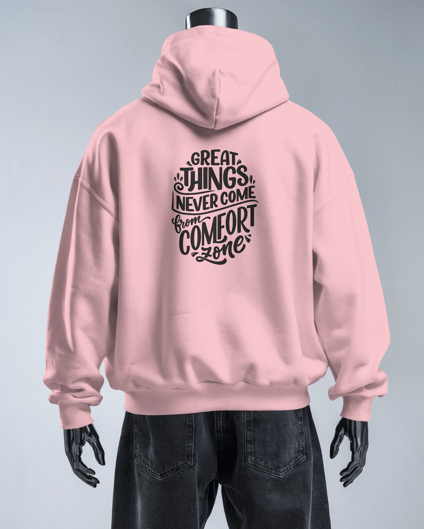 Inspirational Quote Hoodie For Men Back Design