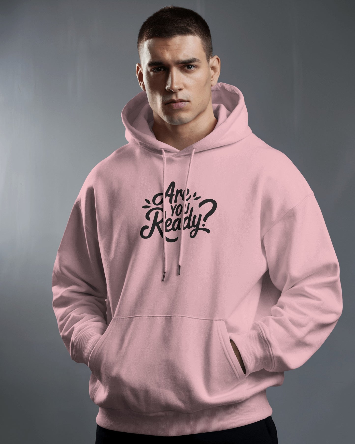 Men Heavy Hoodie - "Are You Ready?" Motivational Wear