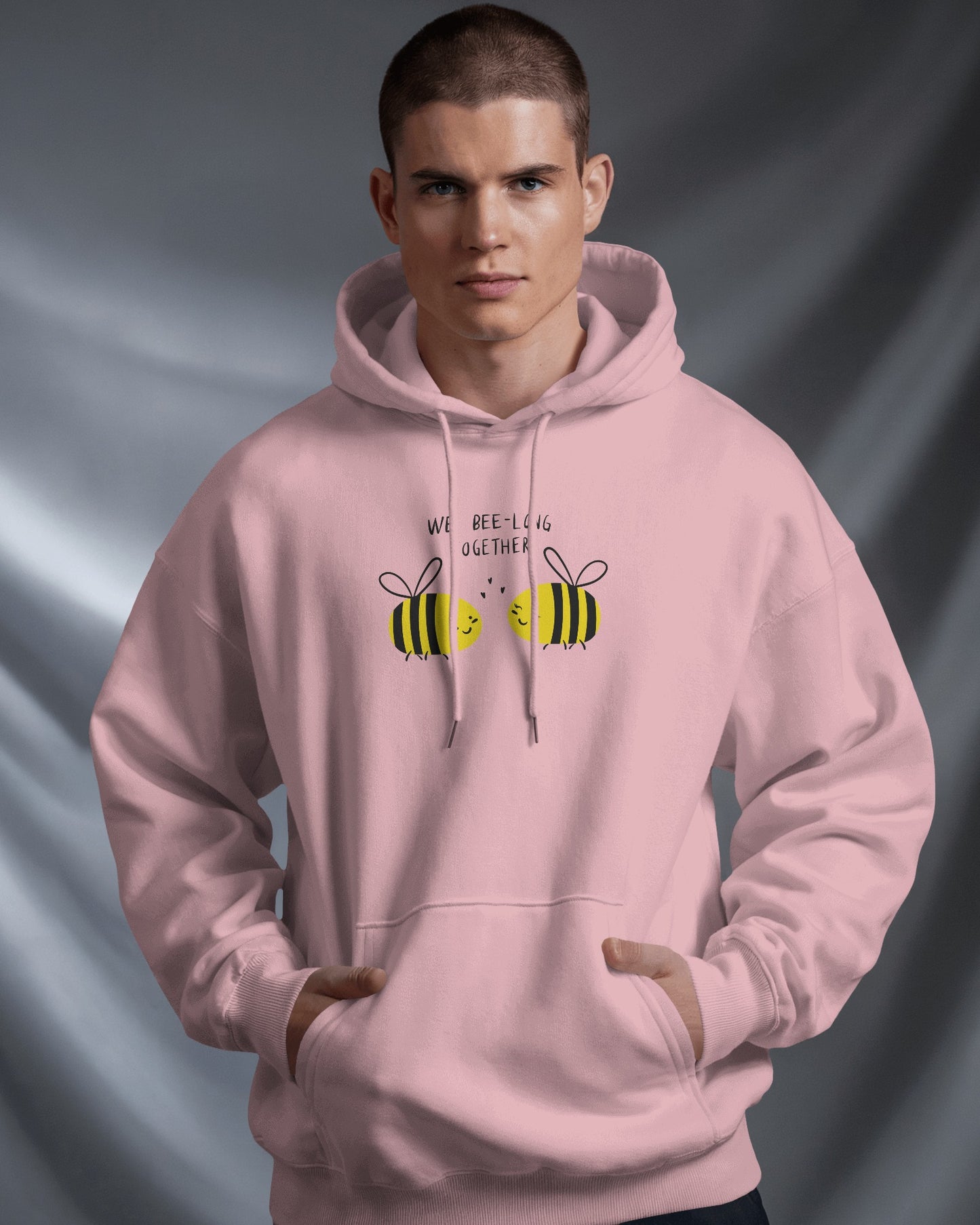 Cute Bee Men's Hoodie – We Bee Long Together