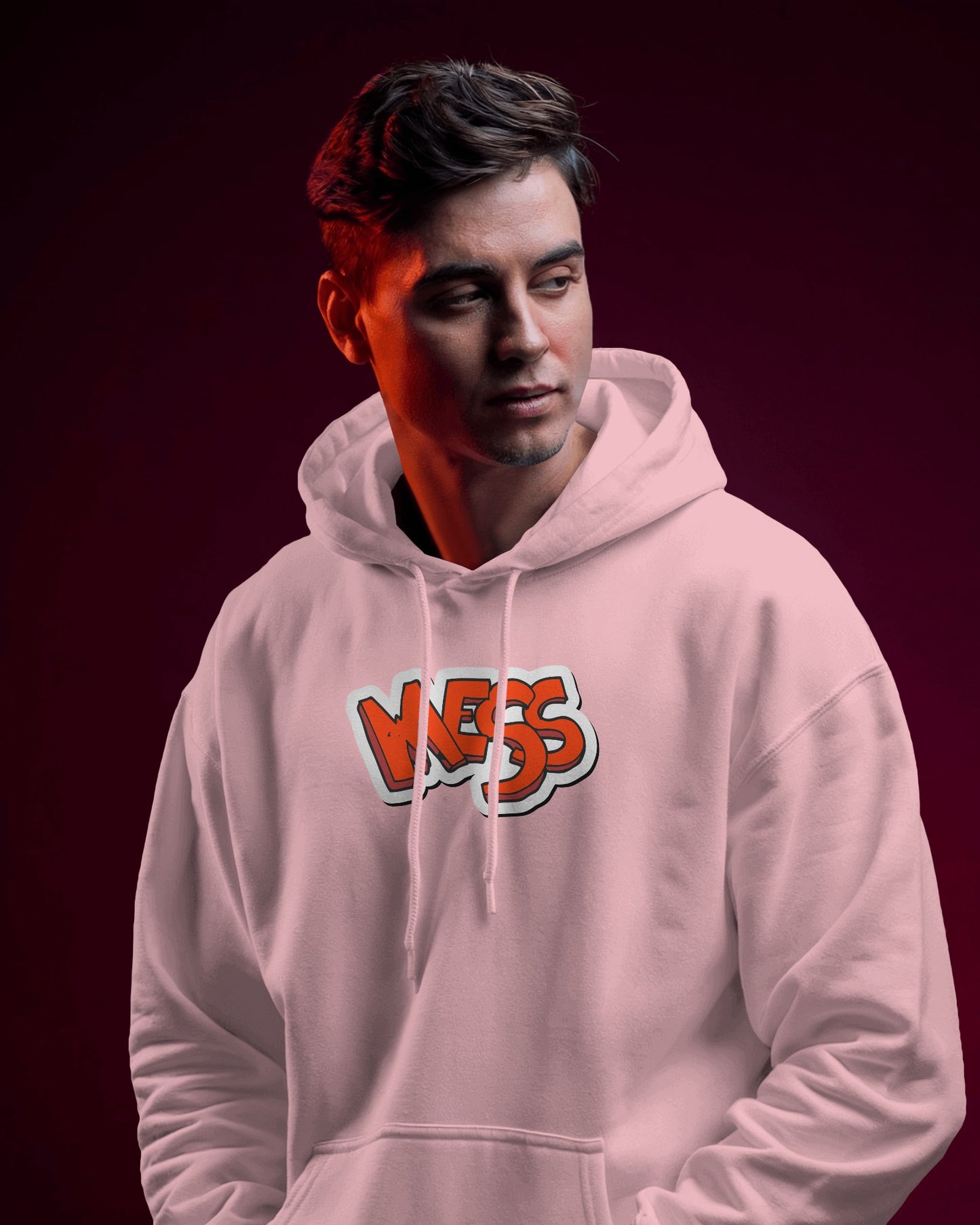 Mess Graphic Men's Hoodie for Fun Casual Wear- Heavy Blend