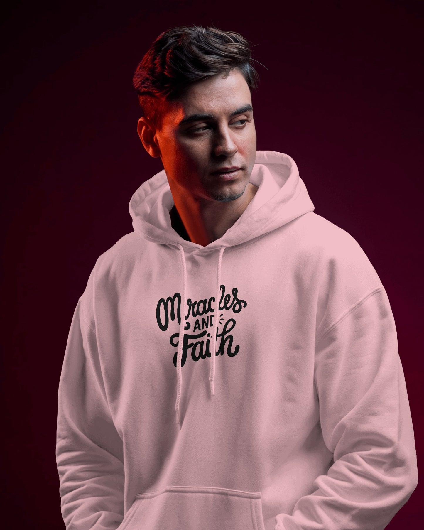 Inspirational Miracles and Faith Hoodie - Men's Heavy Blend