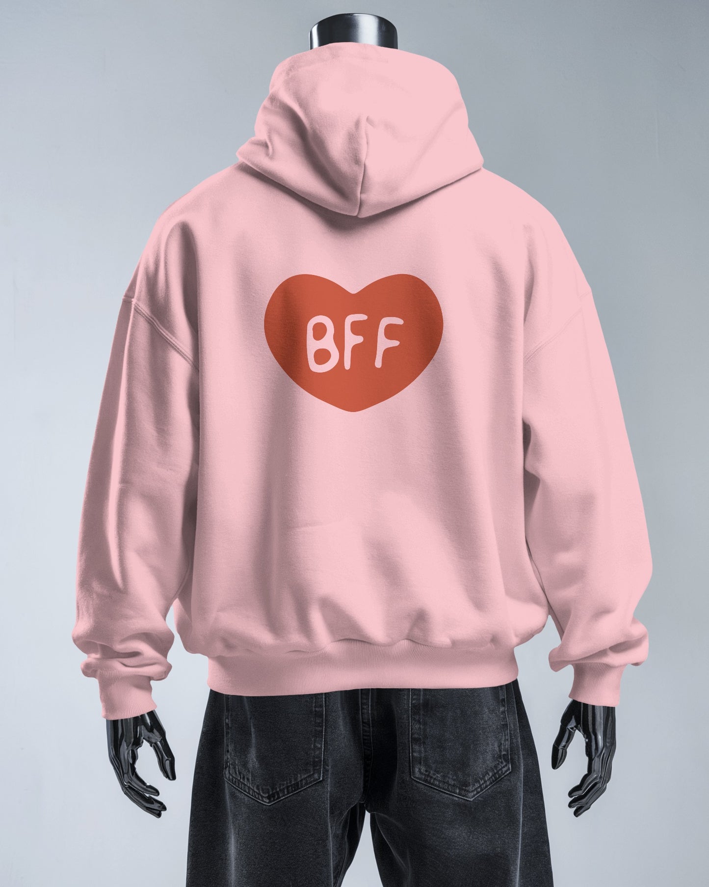 BFF Heart Hoodie - Men's Heavy Blend for Friendship Celebrations
