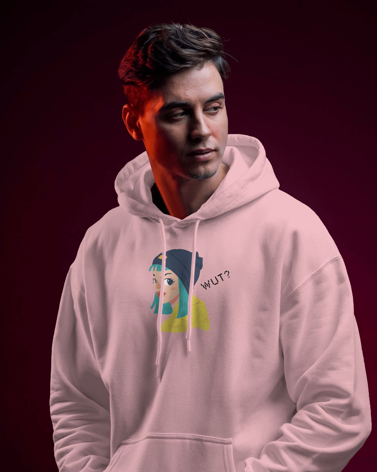 WUT? Graphic Men's Hoodie - Fun and Cozy Streetwear