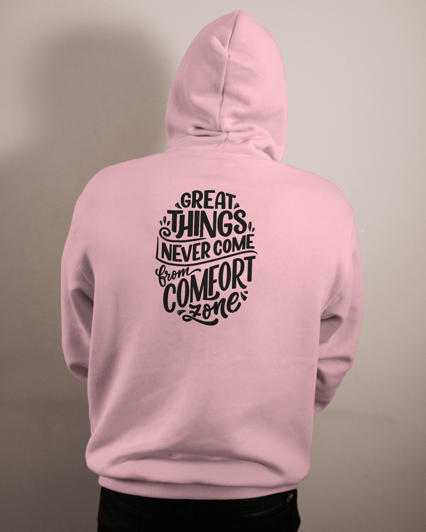 Inspirational Quote Hoodie For Men Back Design