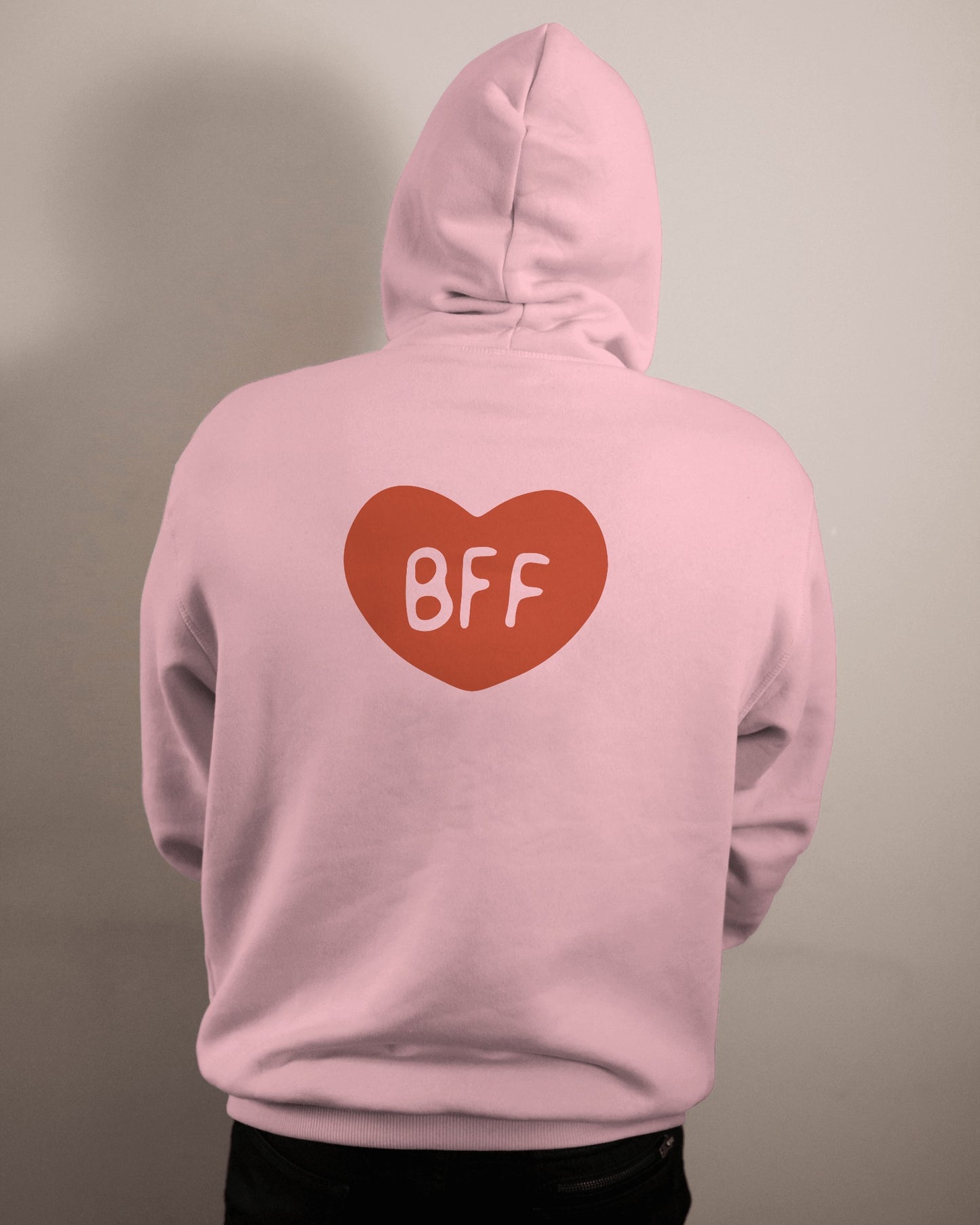 BFF Heart Hoodie - Men's Heavy Blend for Friendship Celebrations