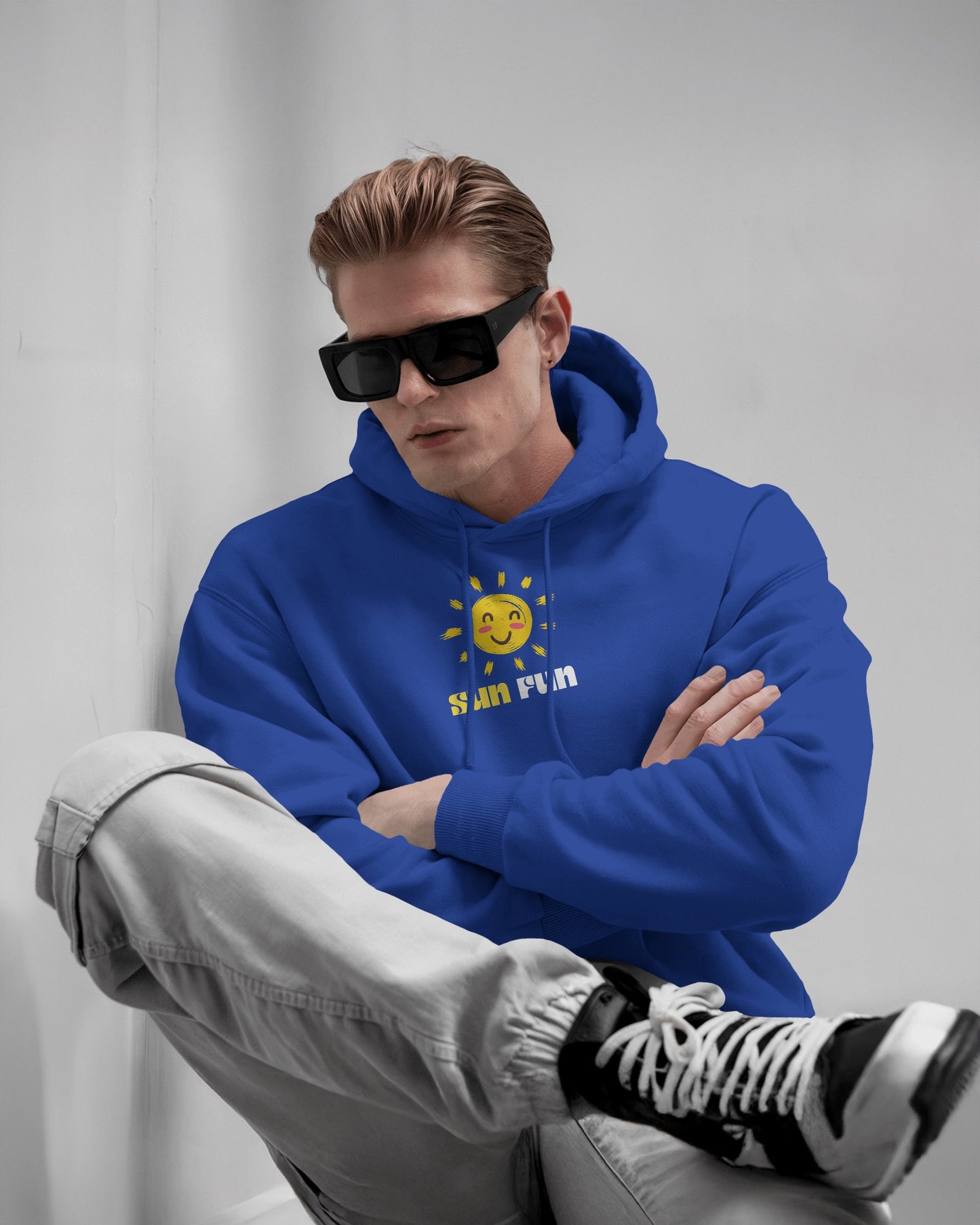 Sun Fun Men Heavy Blend Hoodie - Fun & Cheerful Hoodie for Active Lifestyle