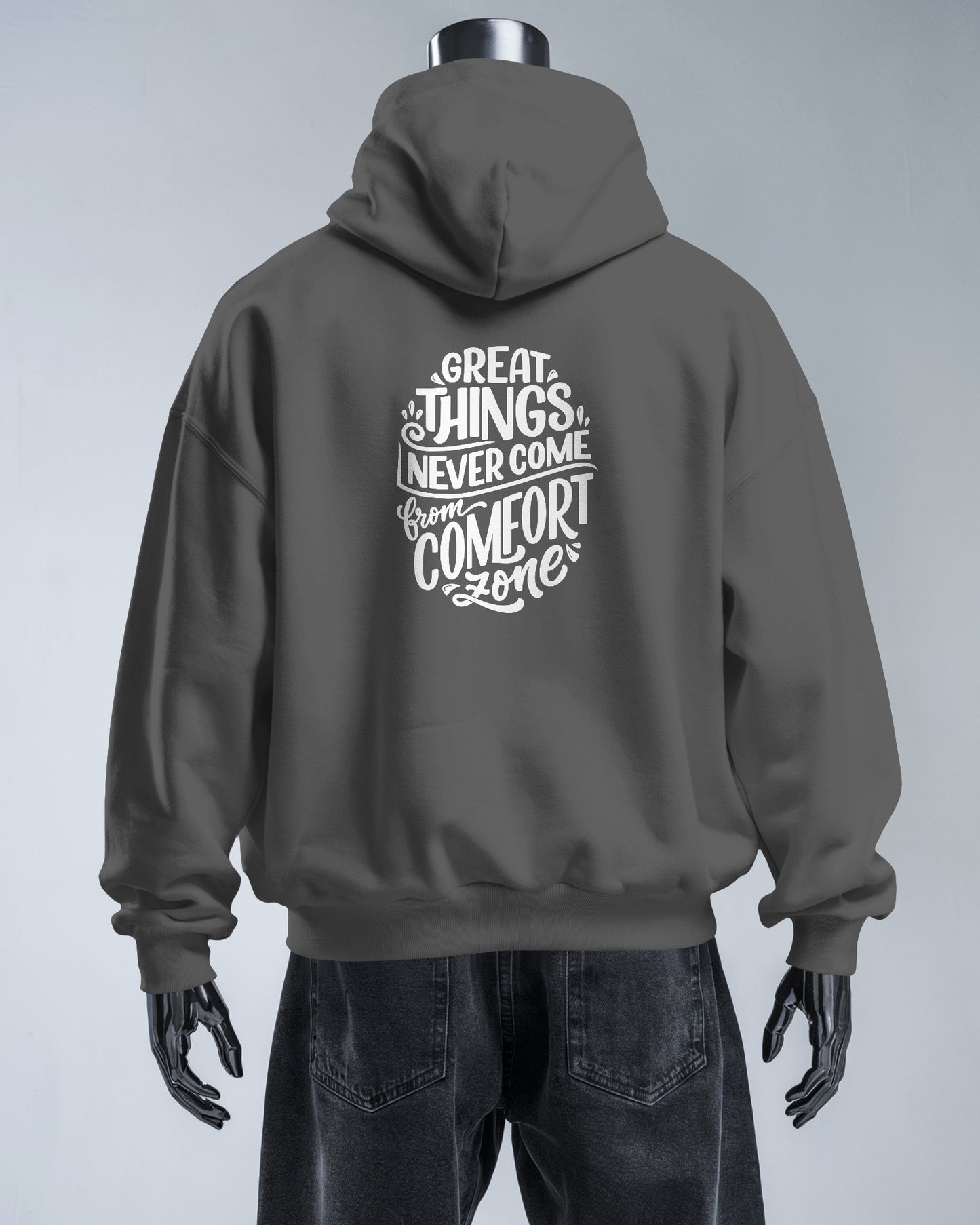 Inspirational Quote Hoodie For Men Back Design