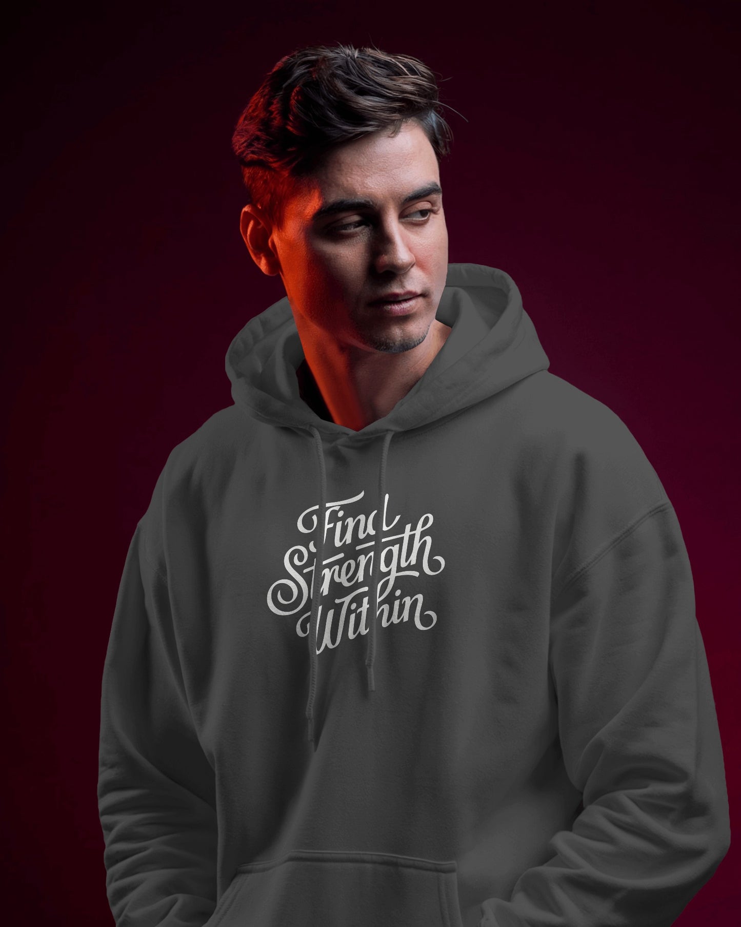 Find Strength Within Hoodie - Men's Heavy Blend™ for Comfort and Motivation