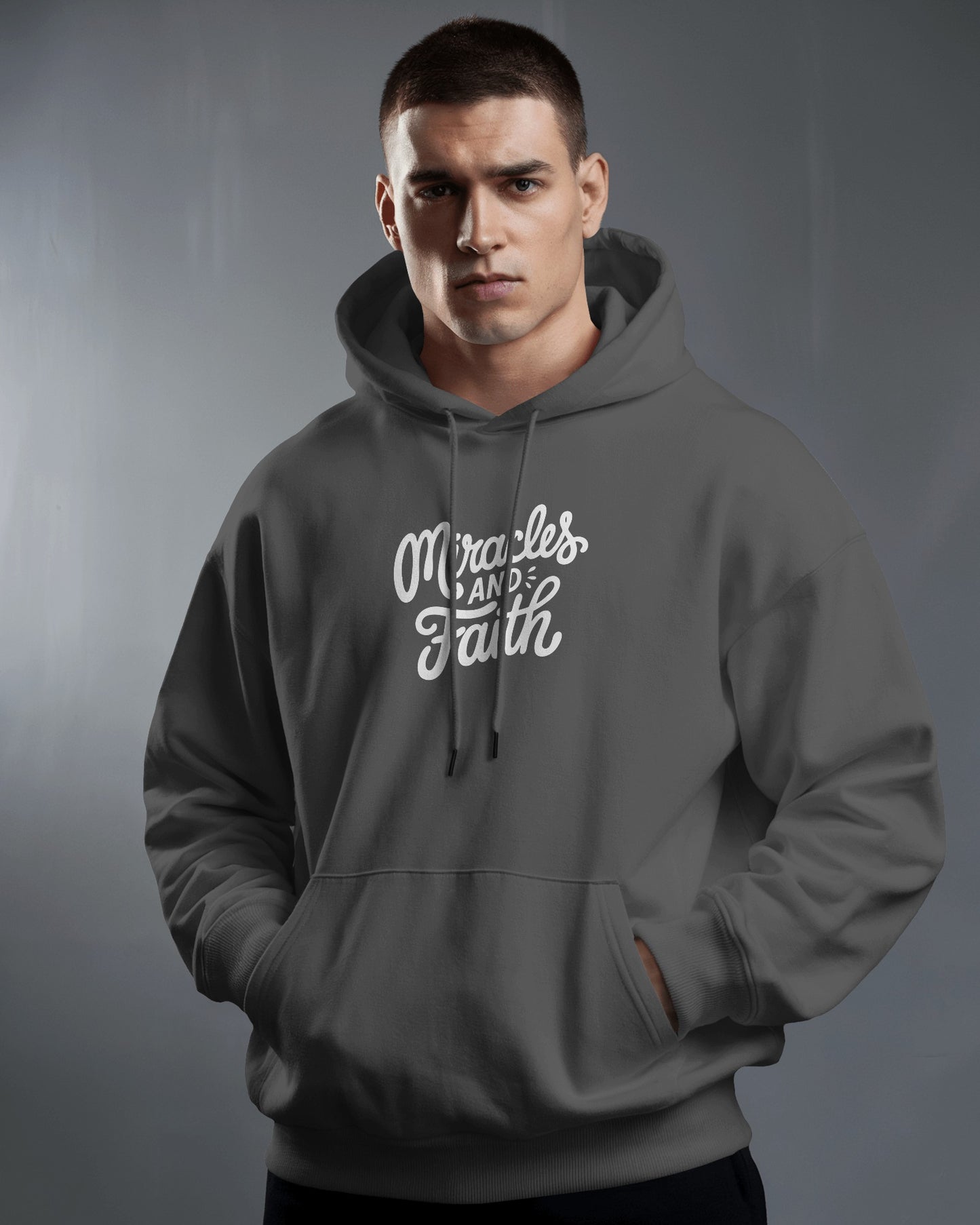 Inspirational Miracles and Faith Hoodie - Men's Heavy Blend