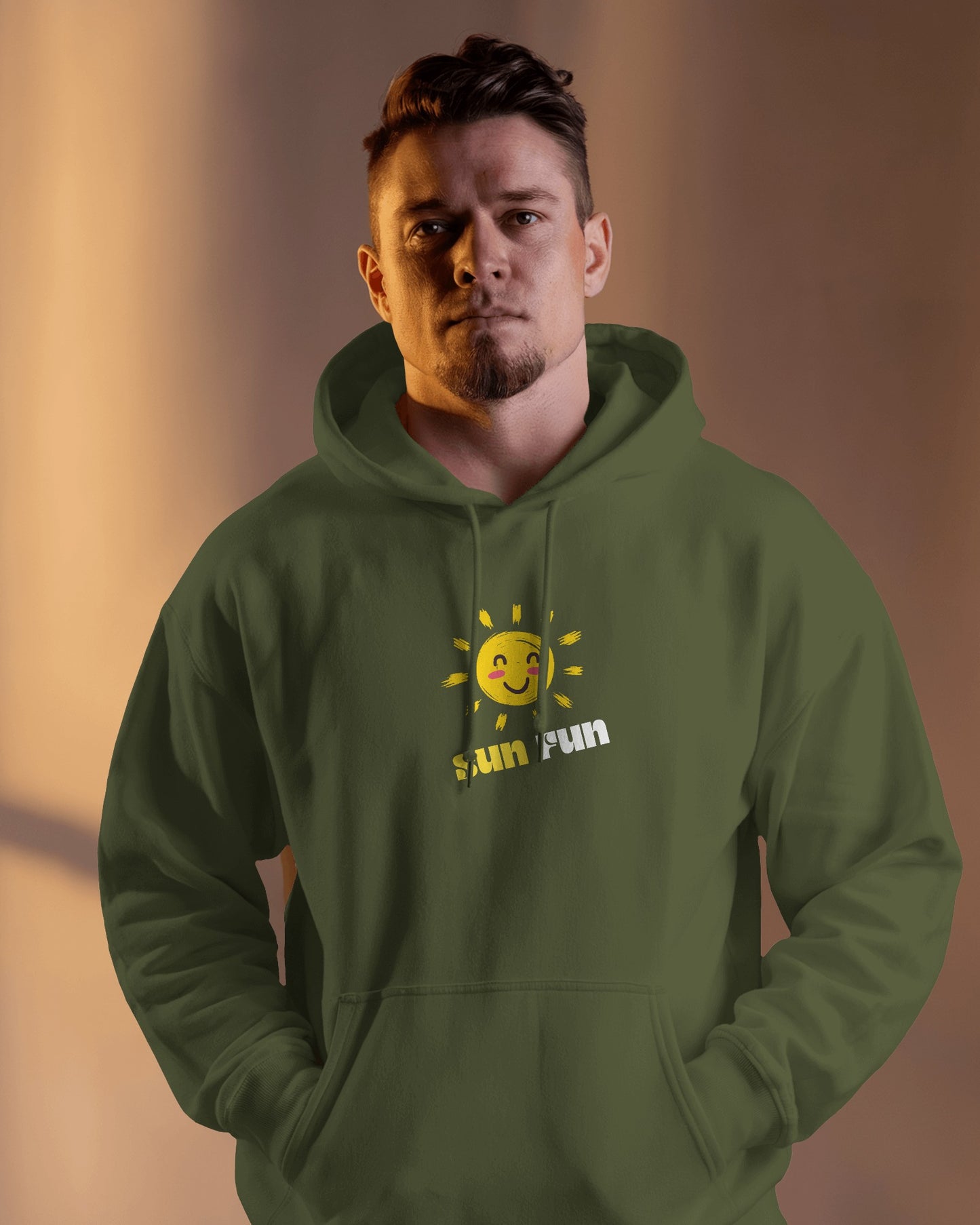 Sun Fun Men Heavy Blend Hoodie - Fun & Cheerful Hoodie for Active Lifestyle