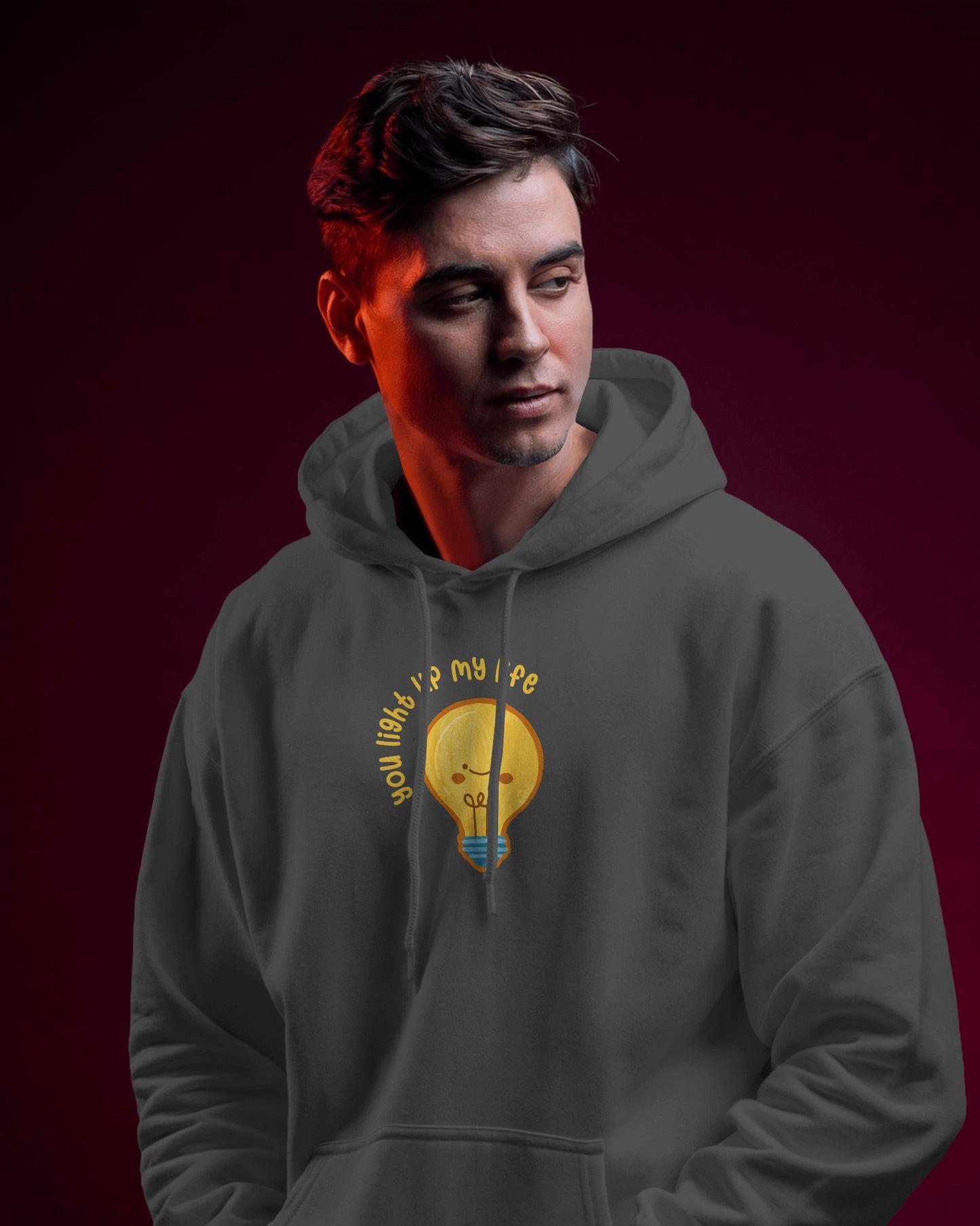 Lightbulb Inspiration Hoodie - 'You Light Up My Life' Men Hooded