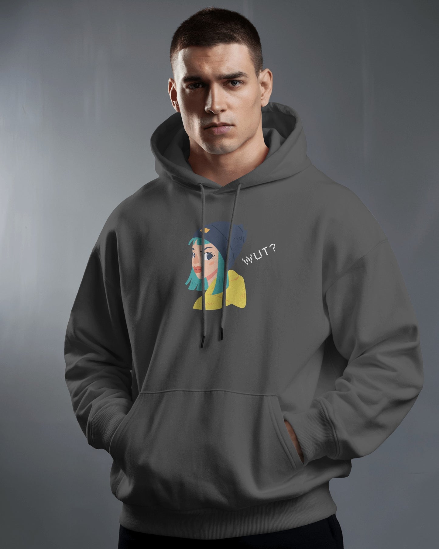 WUT? Graphic Men's Hoodie - Fun and Cozy Streetwear