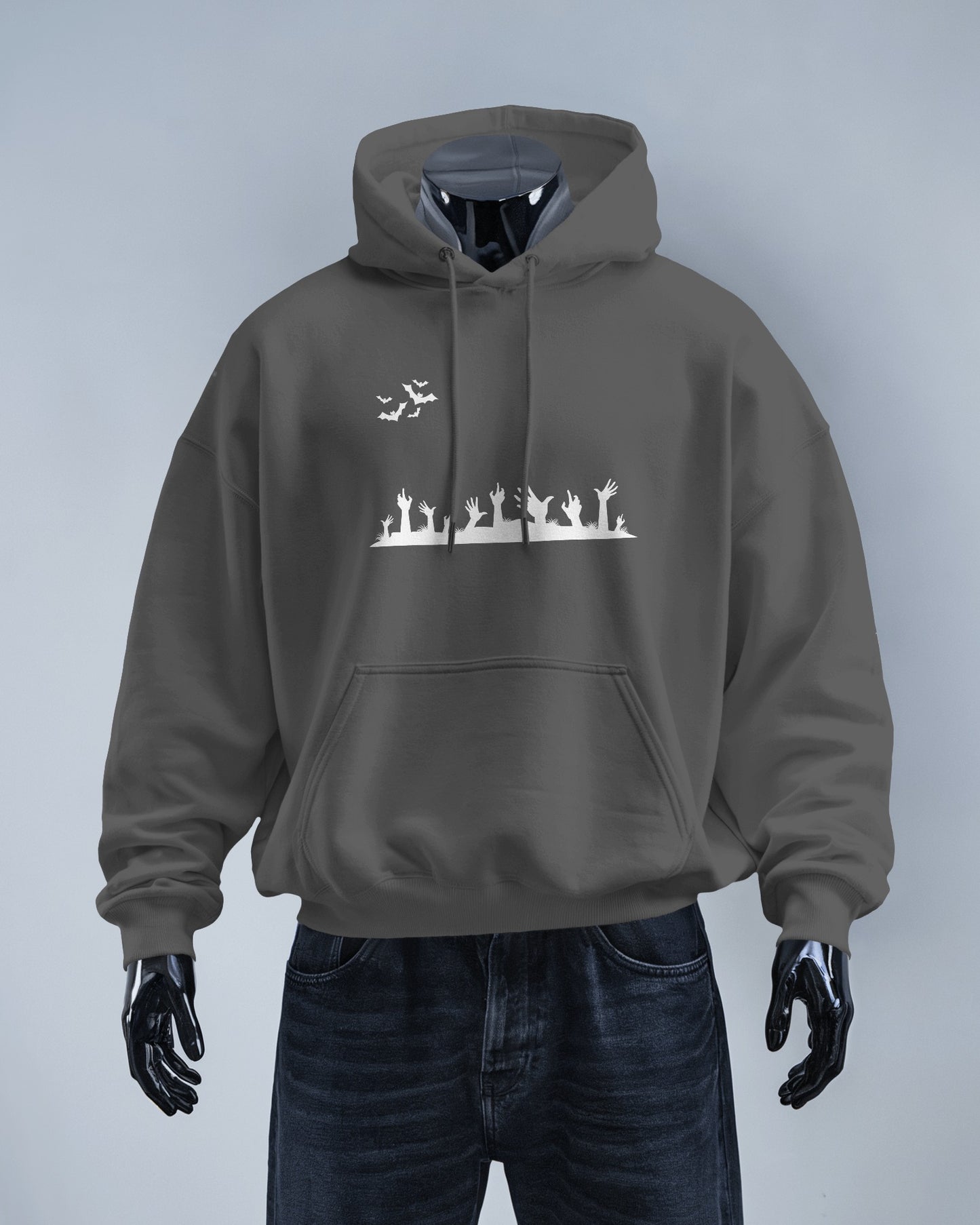 Halloween Themed Men Heavy Blend Hoodie with Spooky Design