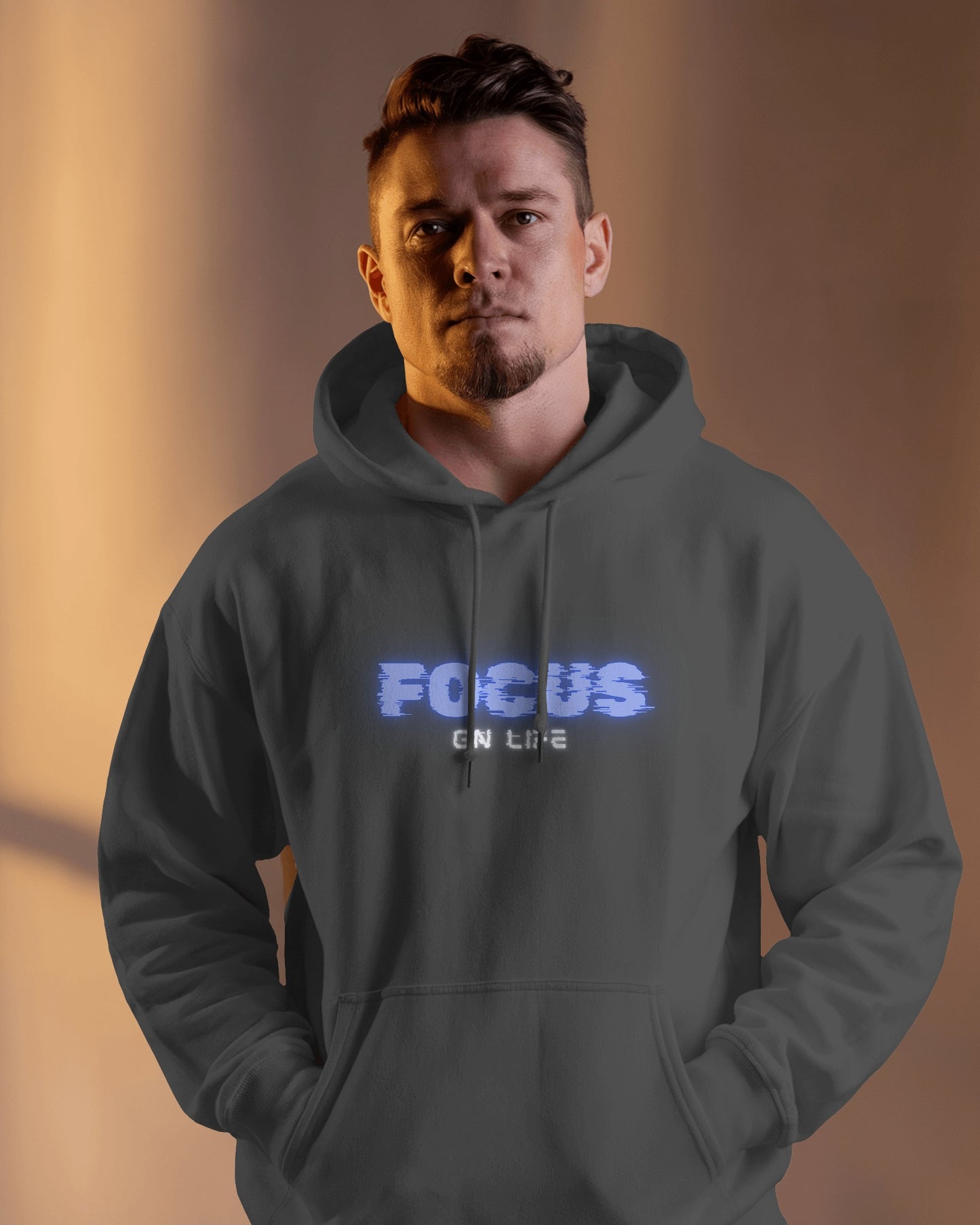 Focus on Life Men Heavy Blend™ Hoodie | Cozy Motivational Hoodie