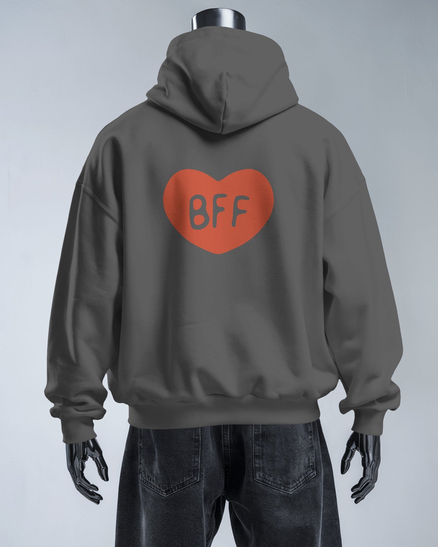 BFF Heart Hoodie - Men's Heavy Blend for Friendship Celebrations