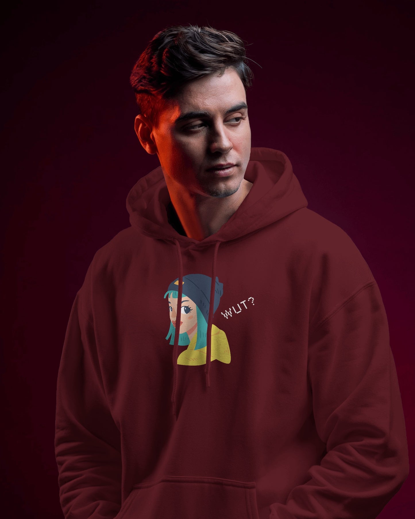 WUT? Graphic Men's Hoodie - Fun and Cozy Streetwear