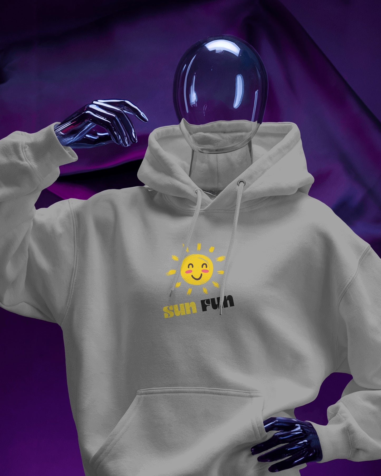 Sun Fun Men Heavy Blend Hoodie - Fun & Cheerful Hoodie for Active Lifestyle