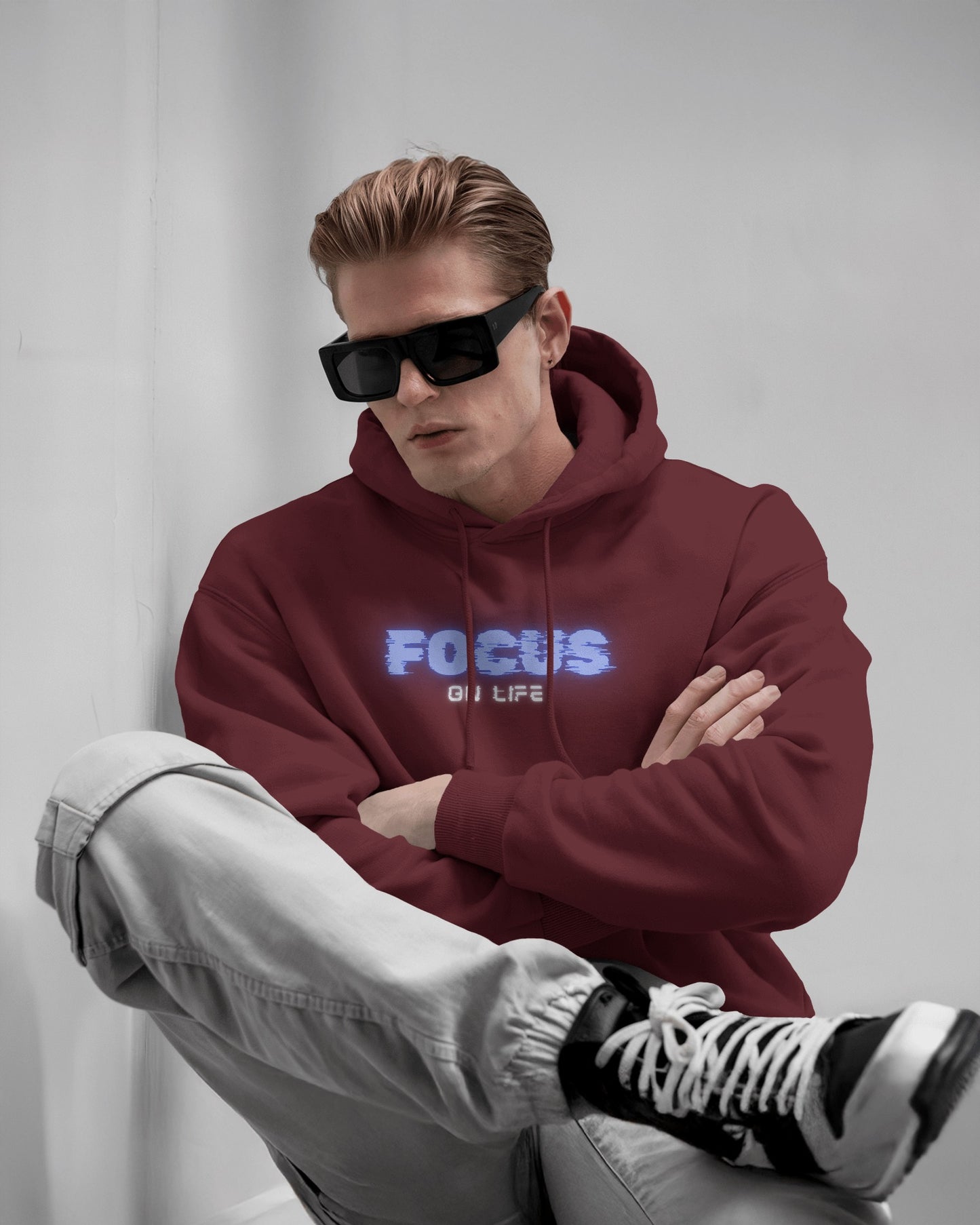 Focus on Life Men Heavy Blend™ Hoodie | Cozy Motivational Hoodie
