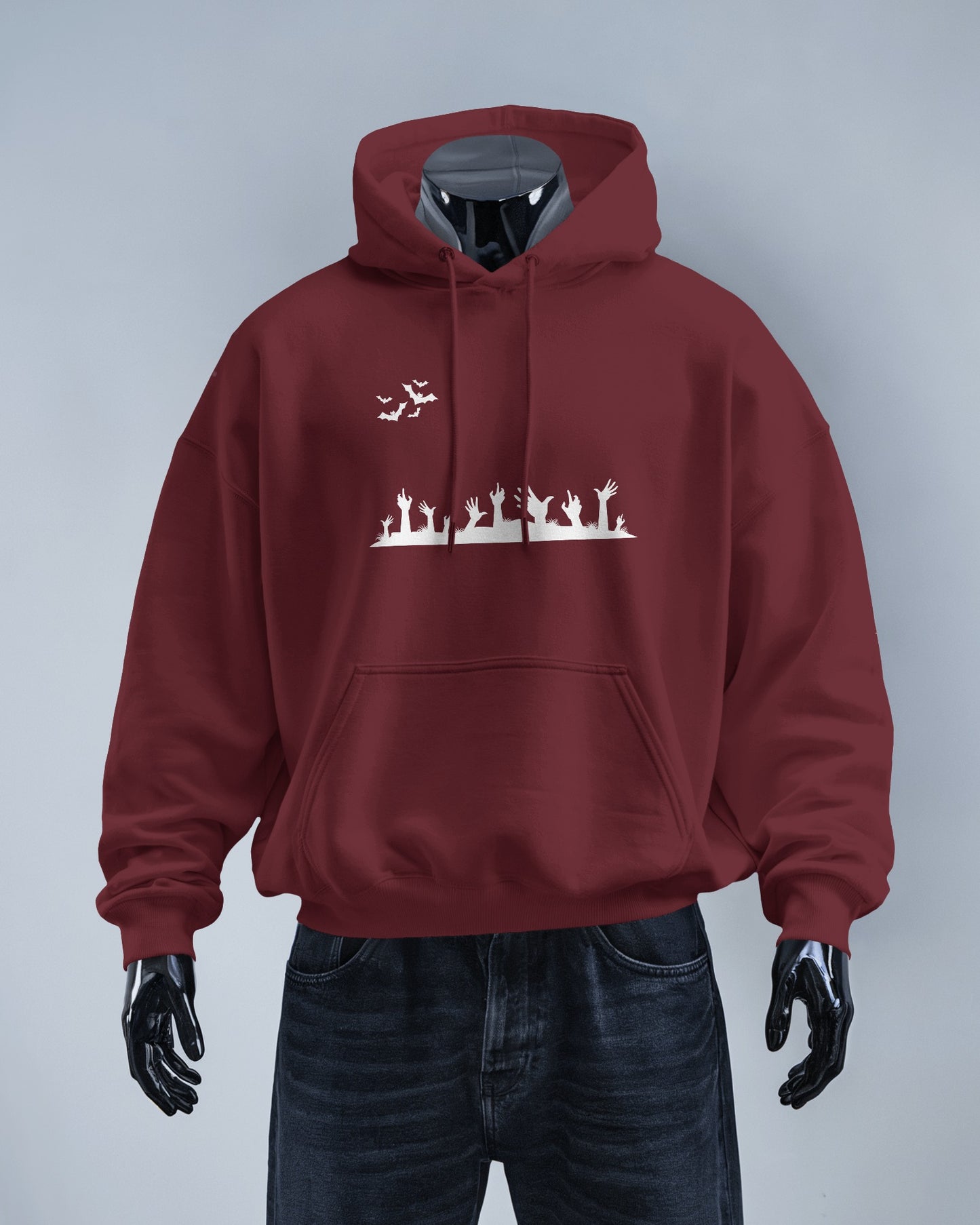 Halloween Themed Men Heavy Blend Hoodie with Spooky Design